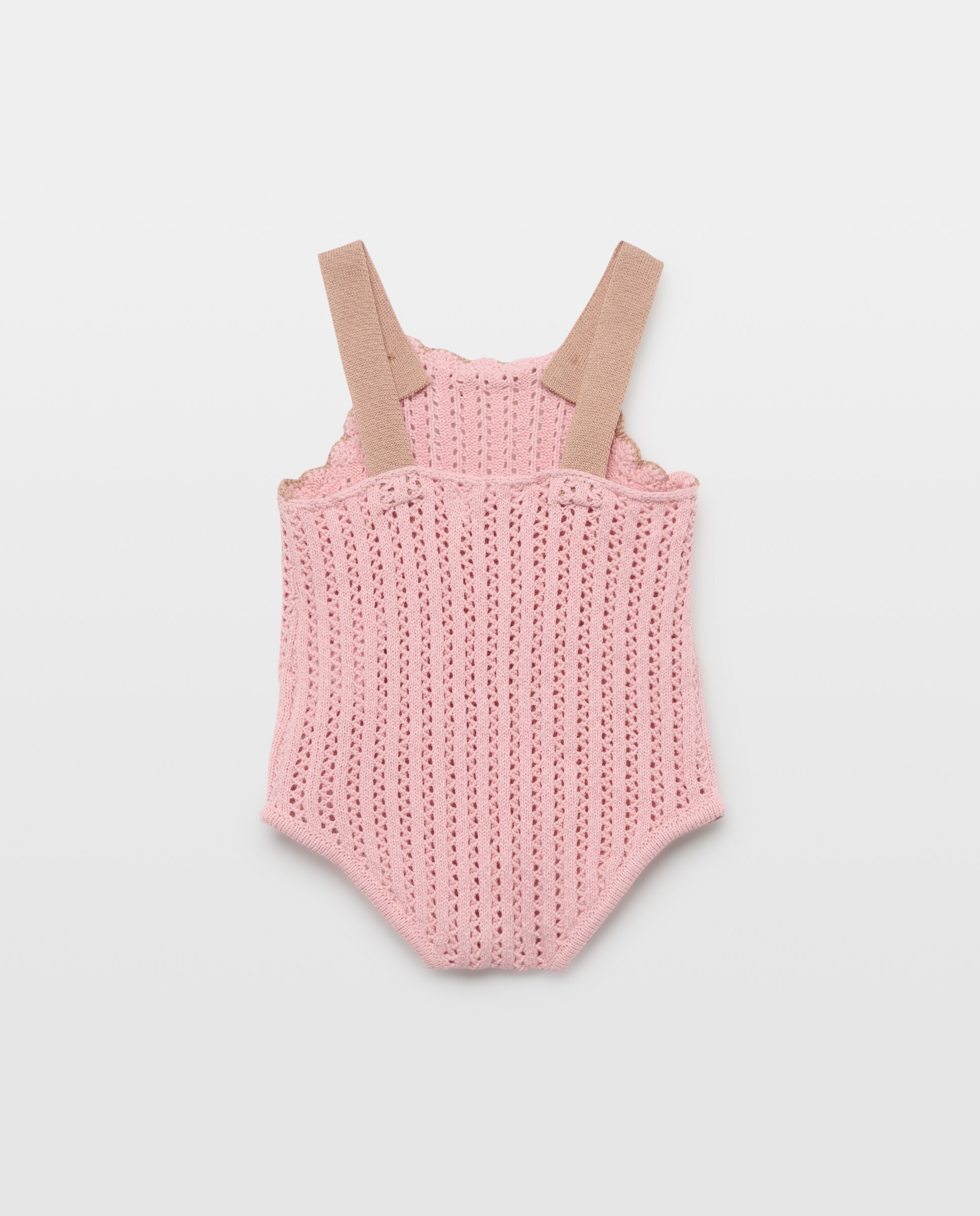 Babygrow de Tricot Liso de Bebé Baby El Corte Inglés 200 Rosa-2