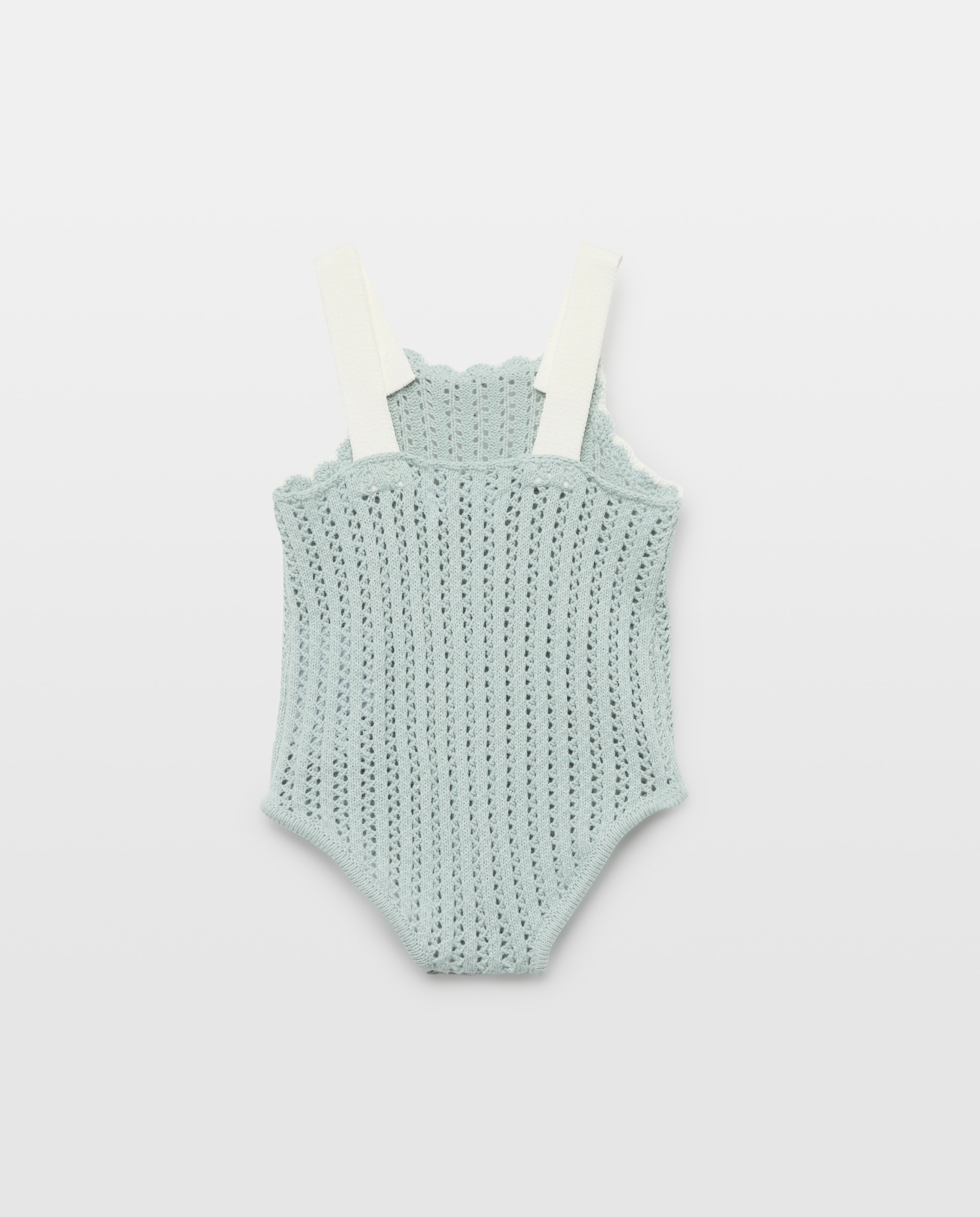 Babygrow de Tricot Liso de Bebé Baby El Corte Inglés Branco-marfim-2