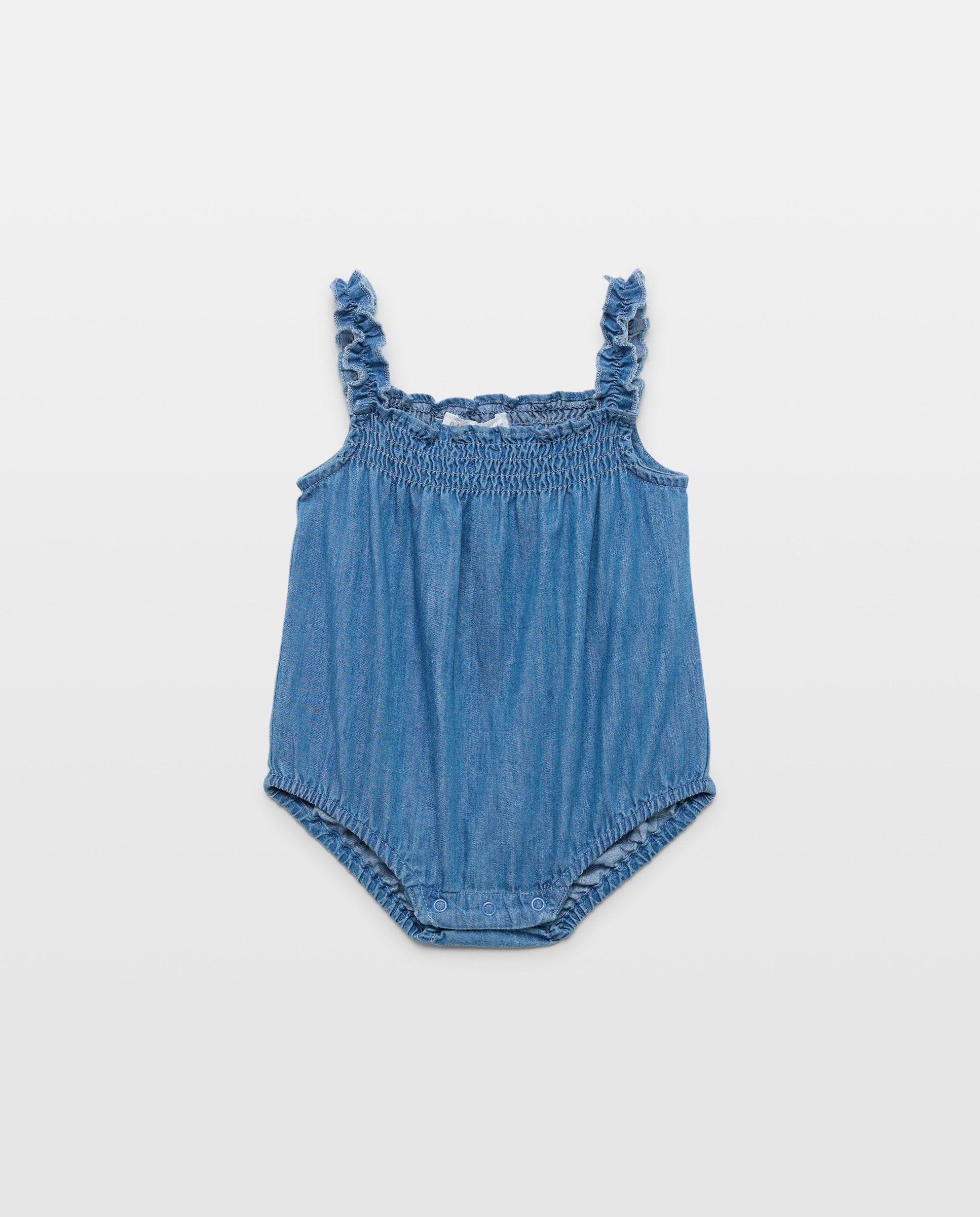 Imagem 0 de Babygrow de Chambray de Bebé com Alças
