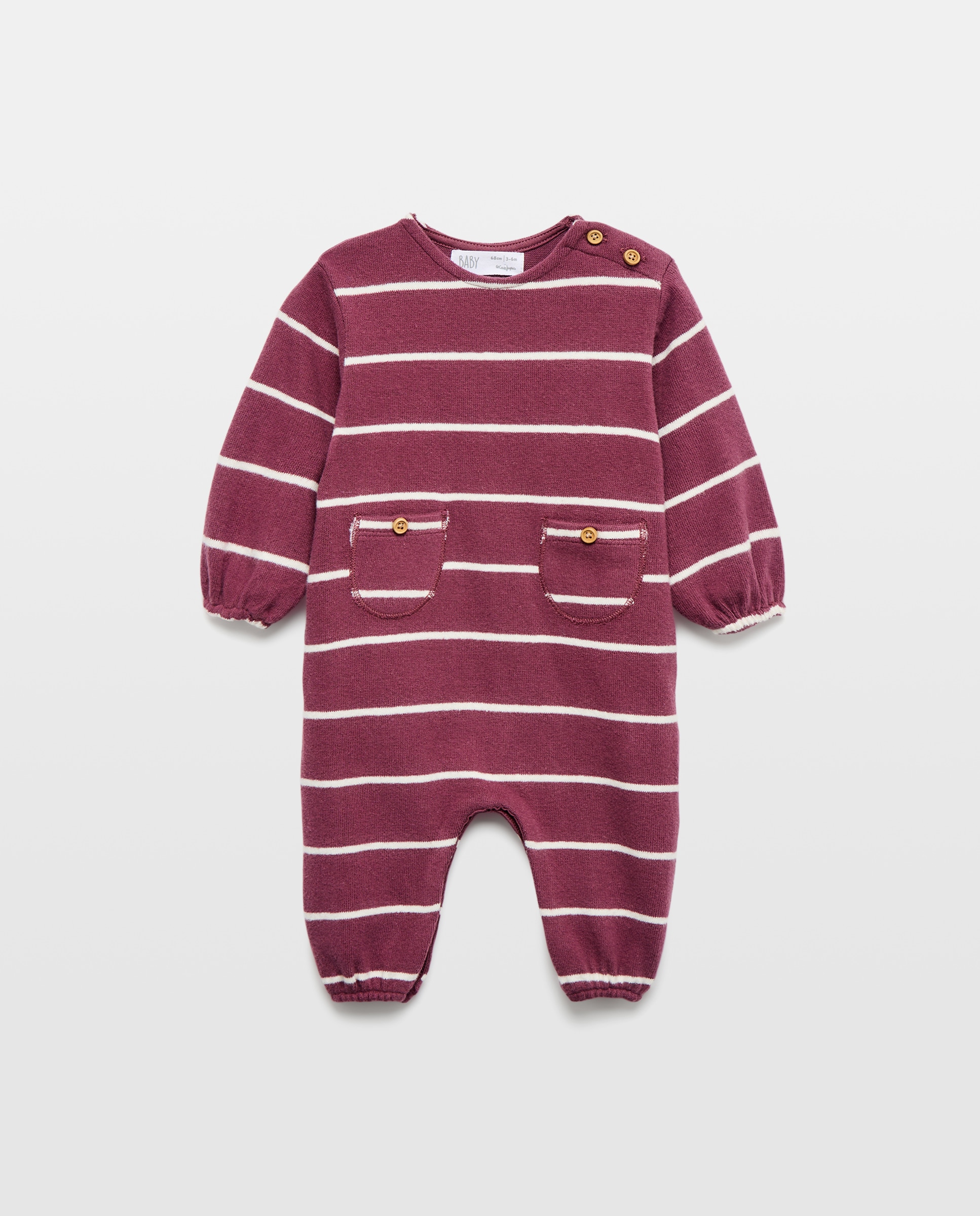 Imagem 0 de Babygrow de Malha Cortada de Bebé com Manga Comprida