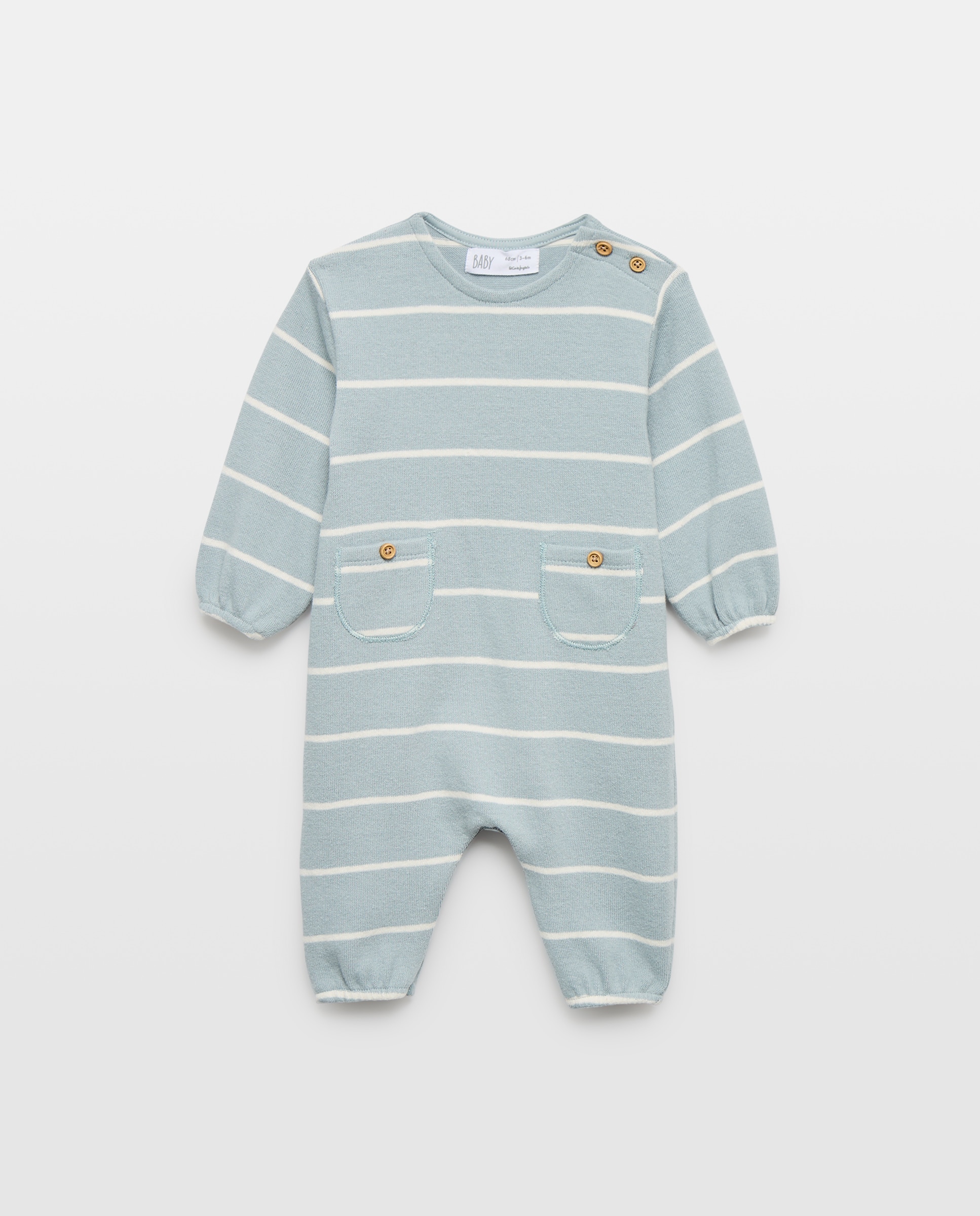 Imagem 0 de Babygrow de Malha Cortada de Bebé com Manga Comprida