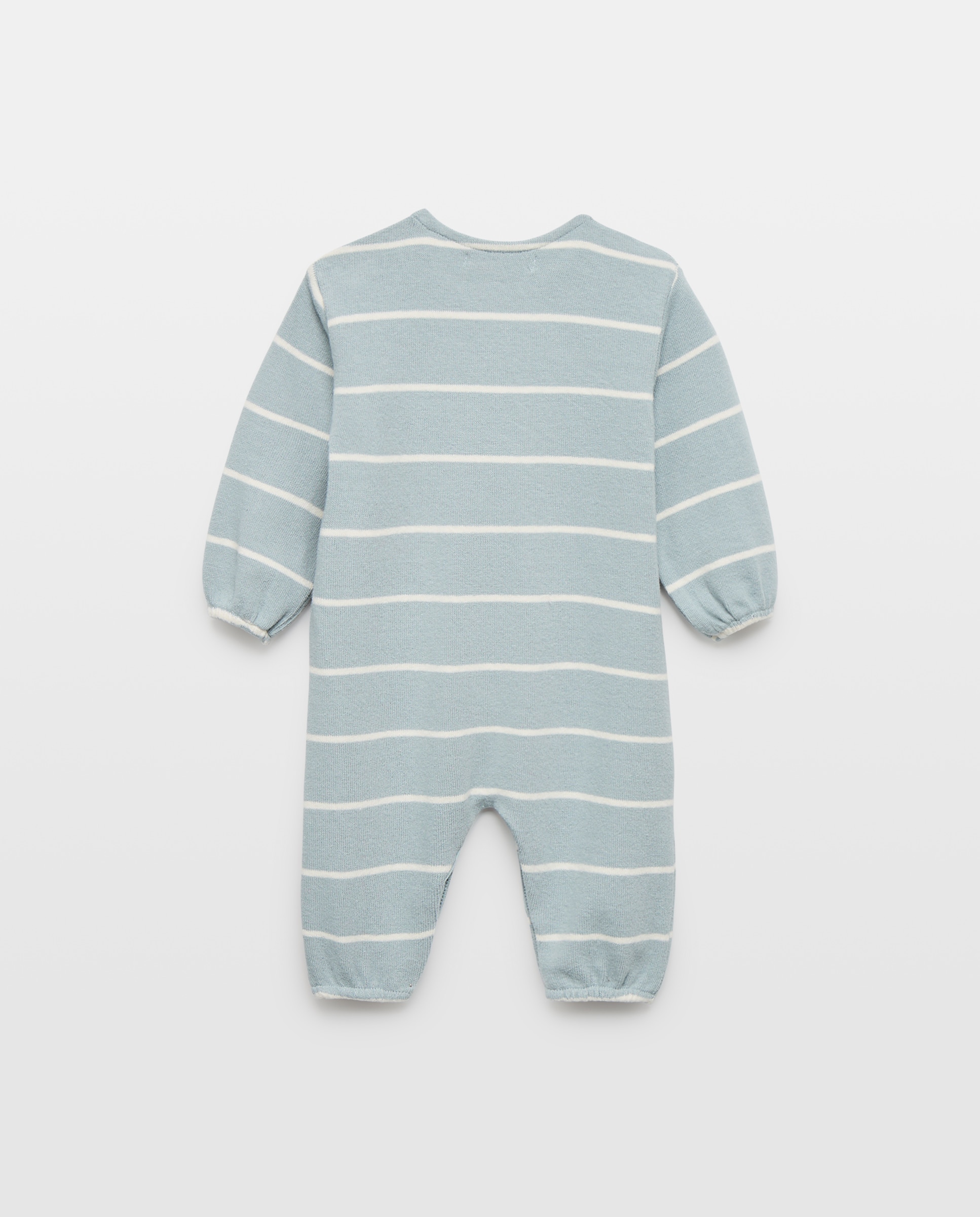 Babygrow de Malha Cortada de Bebé com Manga Comprida Verde-2