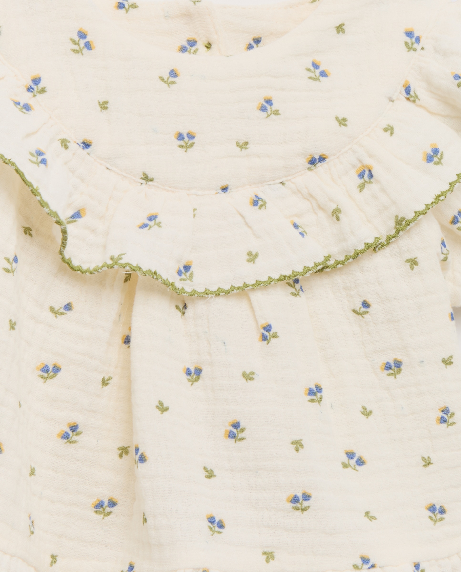 Vestido de Bebé com Manga Curta com Folhos Baby El Corte Inglés Branco-3