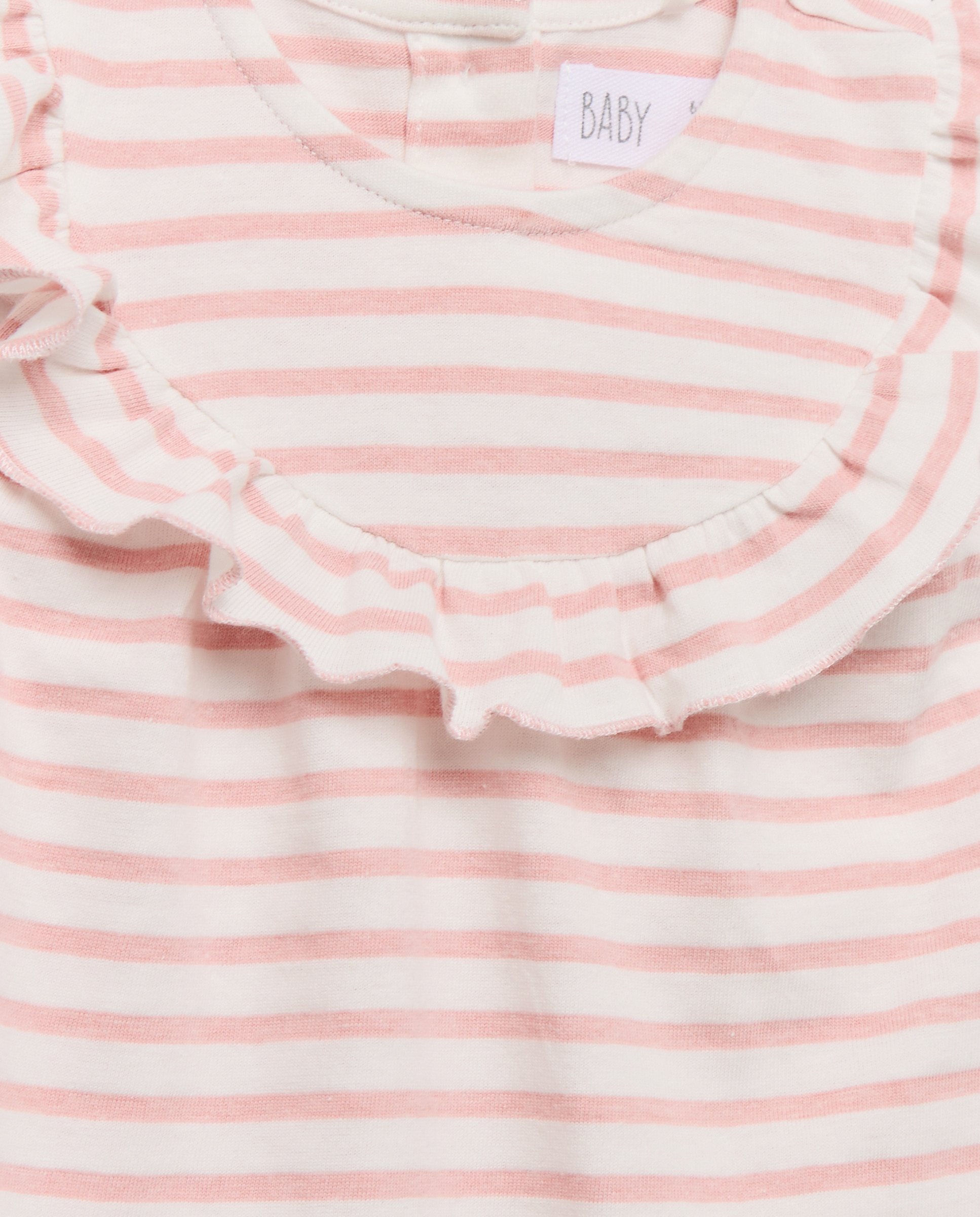 Vestido de Felpa de Bebé sem Mangas Rosa-3