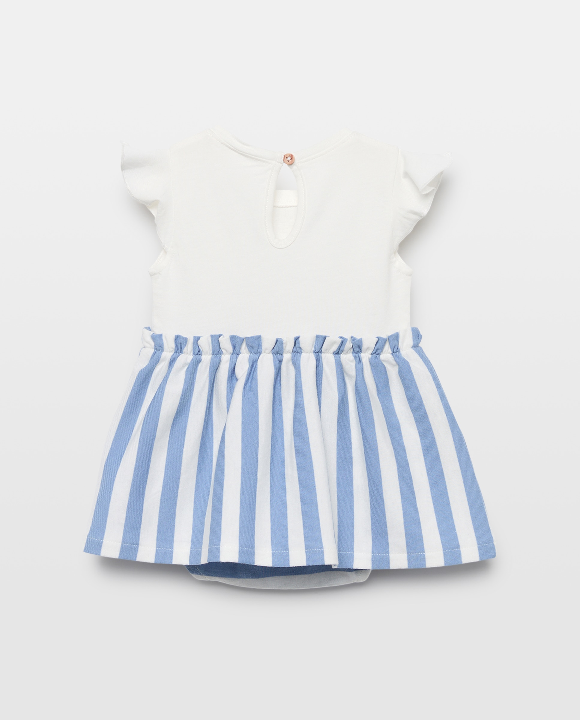Vestido manga corta falda rayas de bebé - Baby El Corte Inglés - 400 Azul 400 Azul-2