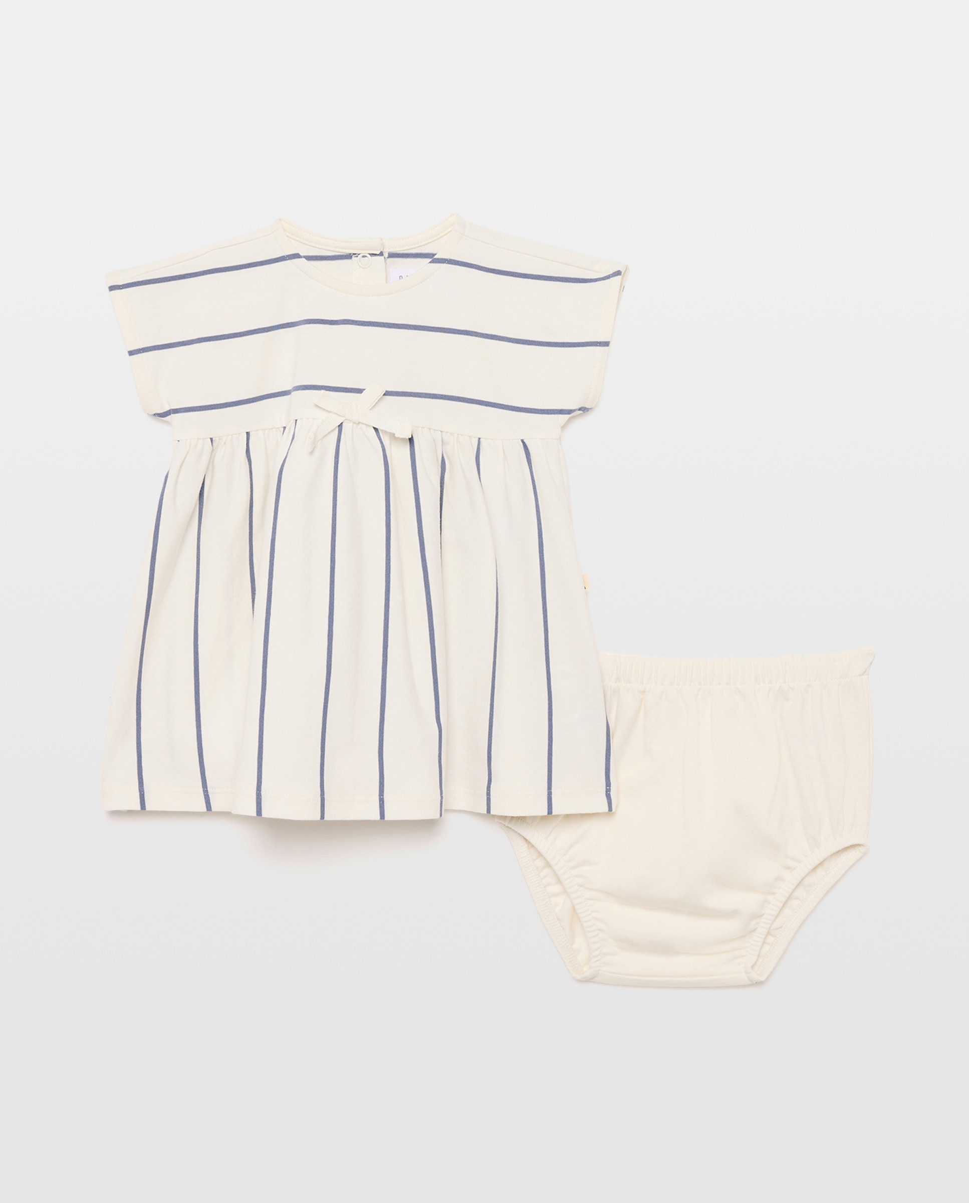 Imagen 0 de Vestido de bebé en felpa manga corta Blanco