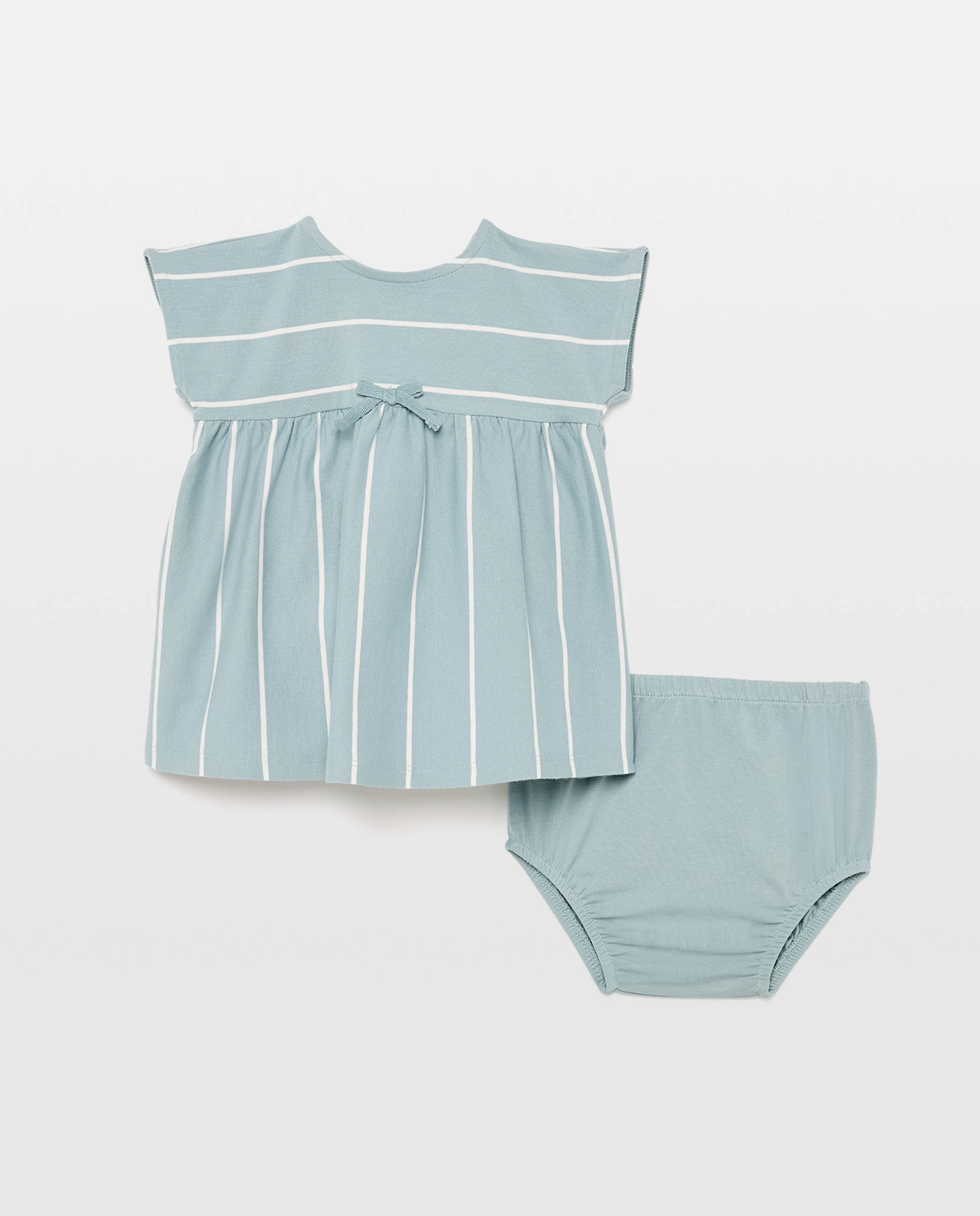Imagen 0 de Vestido de bebé en felpa manga corta Verde