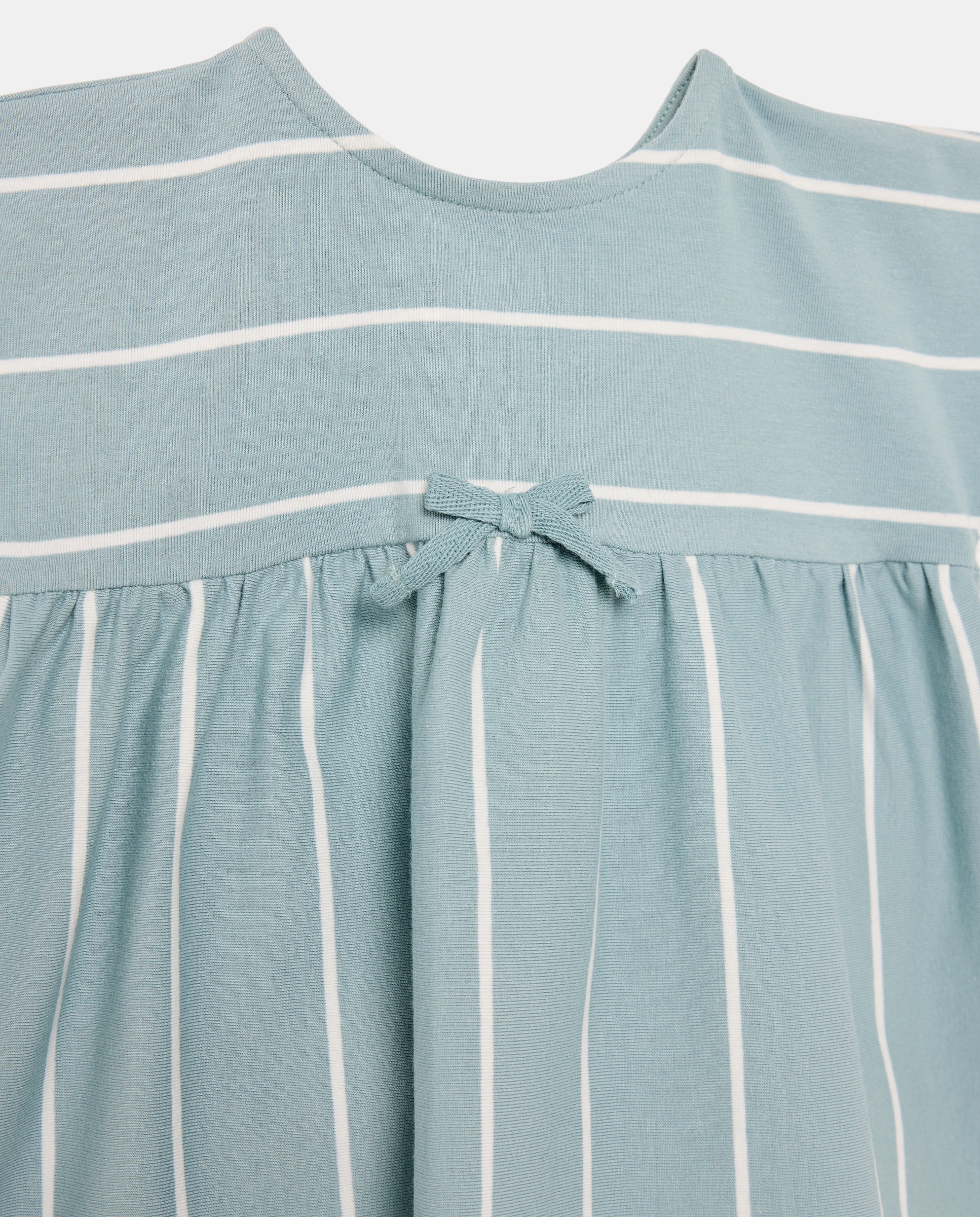 Vestido de Bebé em Felpa com Manga Curta Verde-3