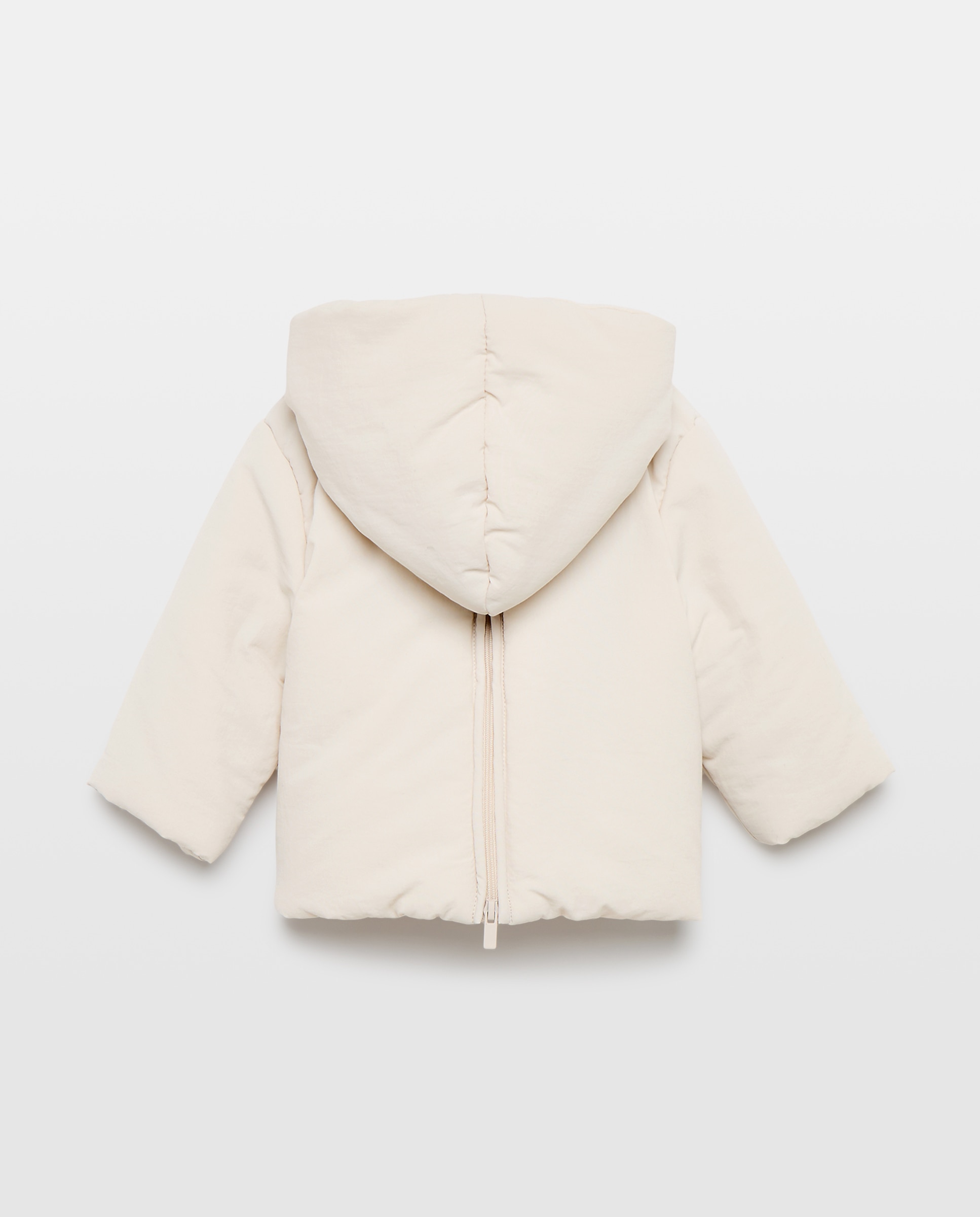 Parka Acolchoada Ligeira de Bebé com Pele de Borrego 120 Cru-2