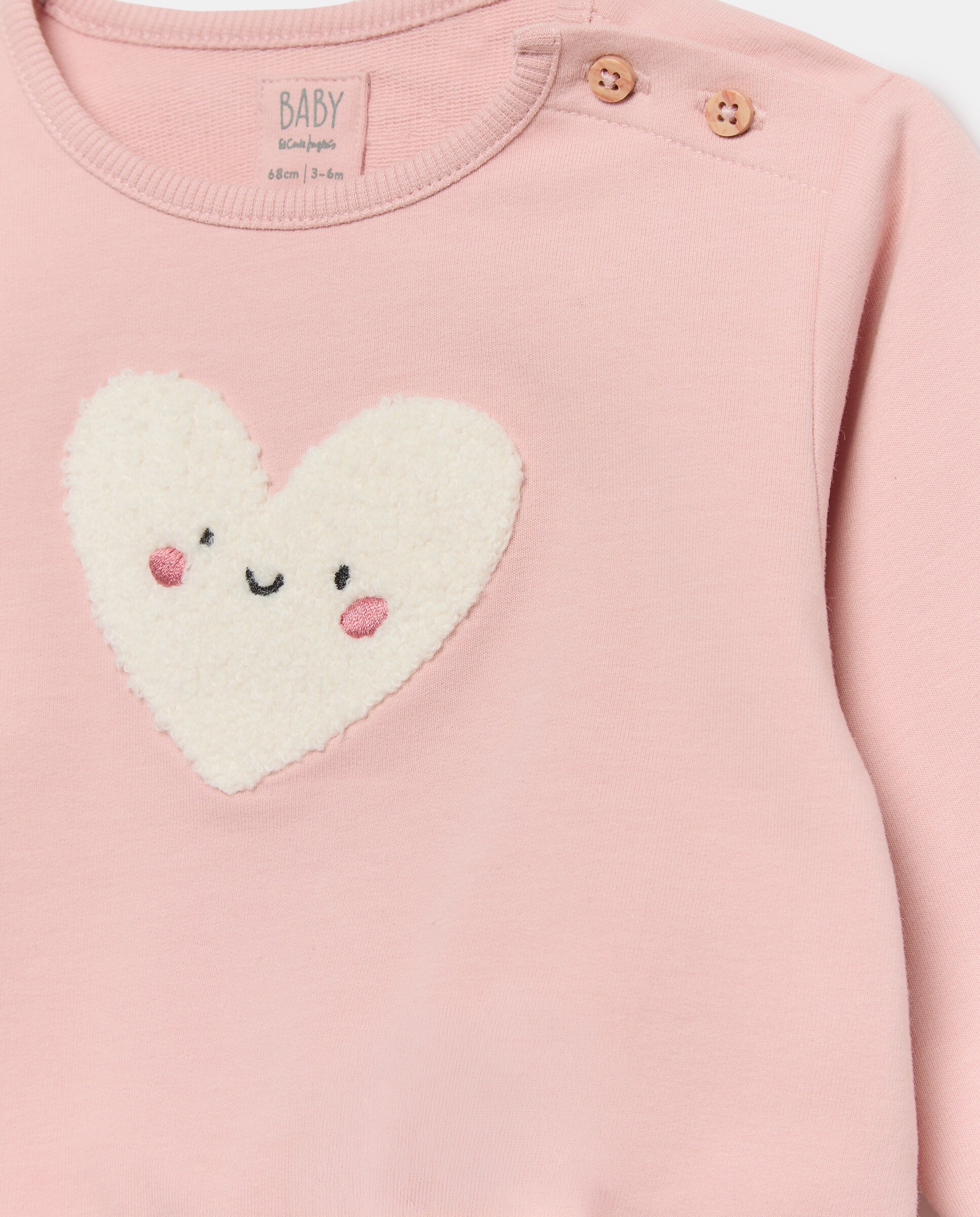 Sudadera de bebé cuello caja fantasía 3D - Baby El Corte Inglés - 200 Rosa 200 Rosa-3