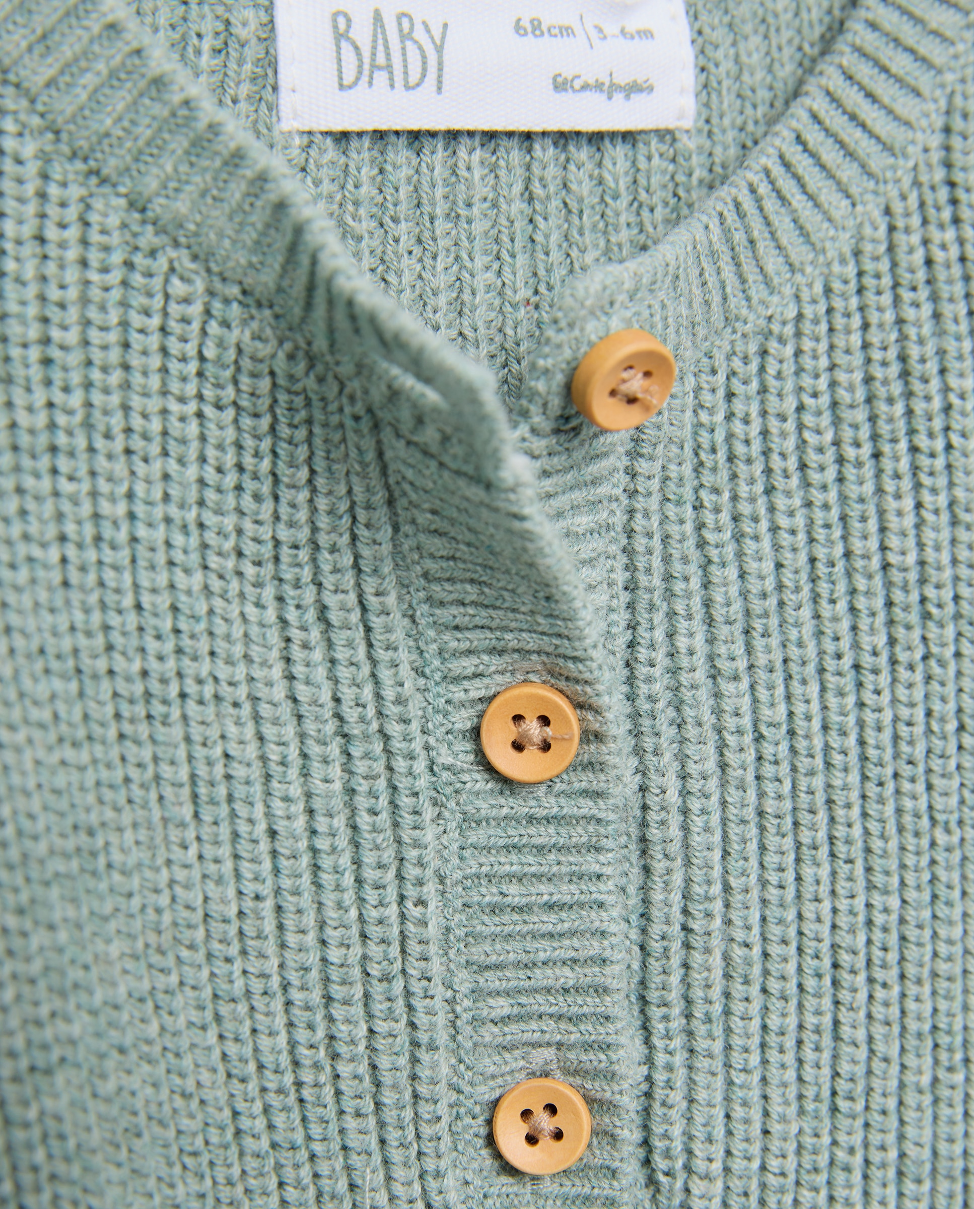Chaqueta corta tricot de bebé - Baby El Corte Inglés - Verde Verde-3