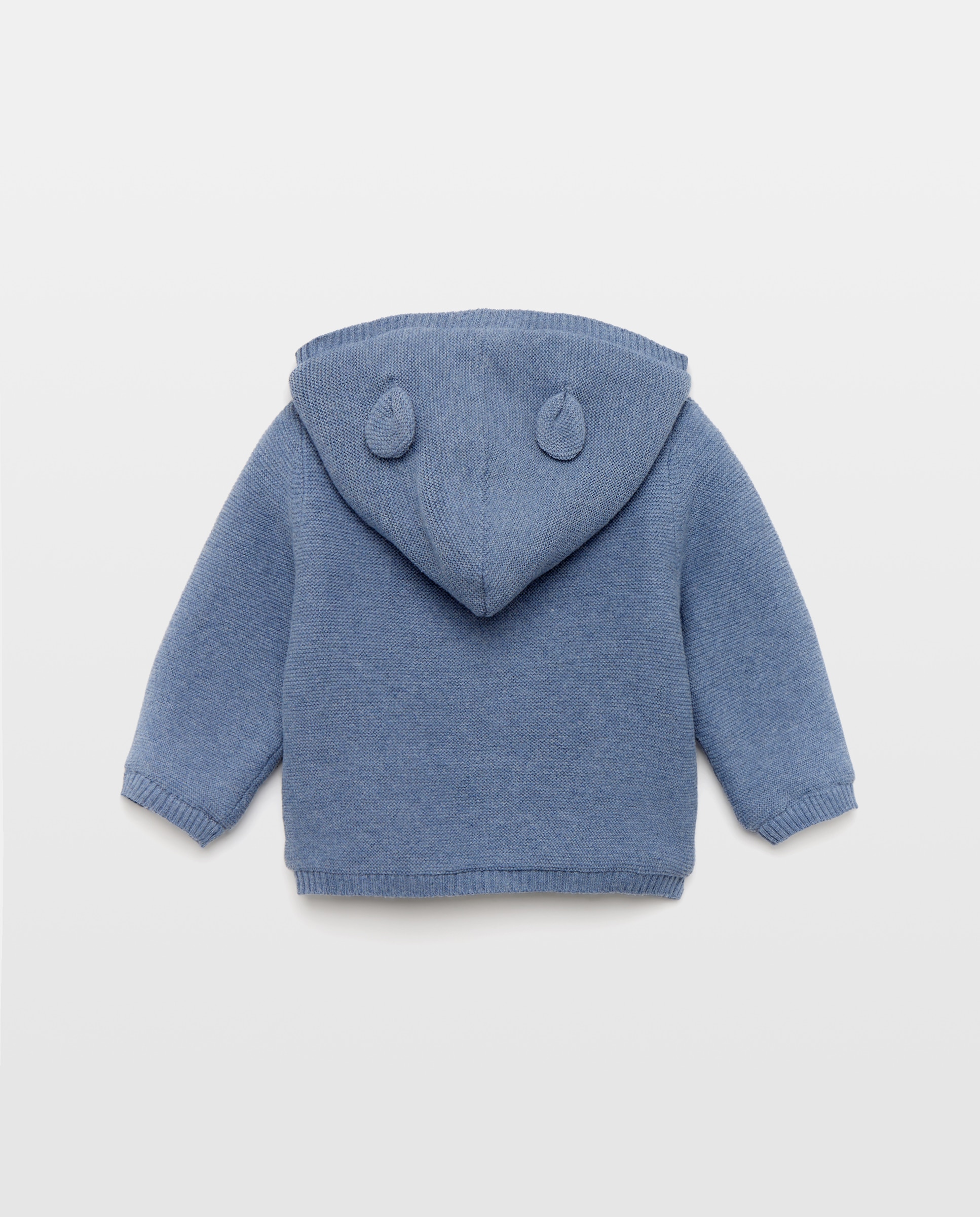 Casaco de Tricot de Bebé com Pele de Borrego 400 Azul-2