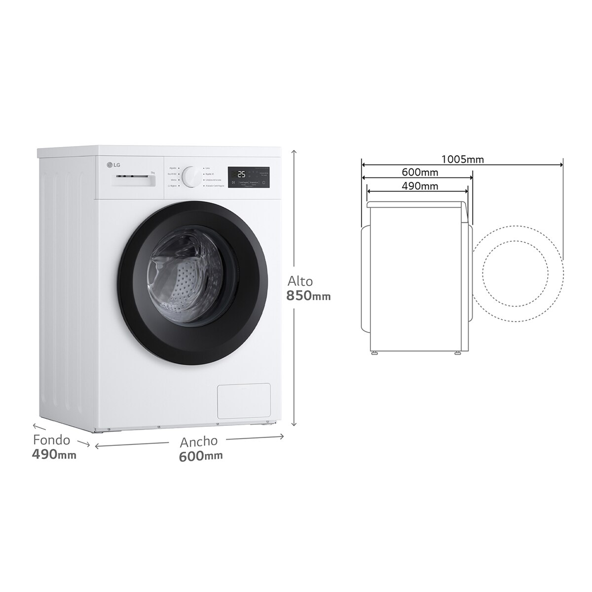 Thumbnail 1 de LG F4A1009NWK lavadora 9 kg 1.400 rpm