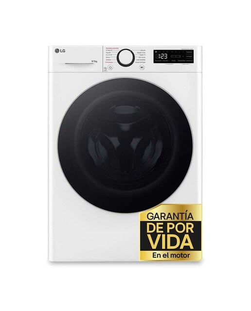 LG - Lavadora secadora LG 9 kg lavado, 5 kg secado, 1200 rpm, inteligencia artificial - F2DR5S09A1W (Reacondicionado Grado C).