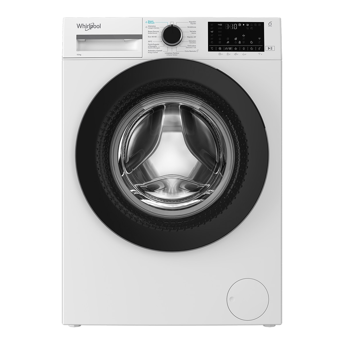 Whirlpool - Lavadora Whirlpool 10 kg -1400 rpm Función Vapor - WAM 07WB SPT (Reacondicionado Grado D).