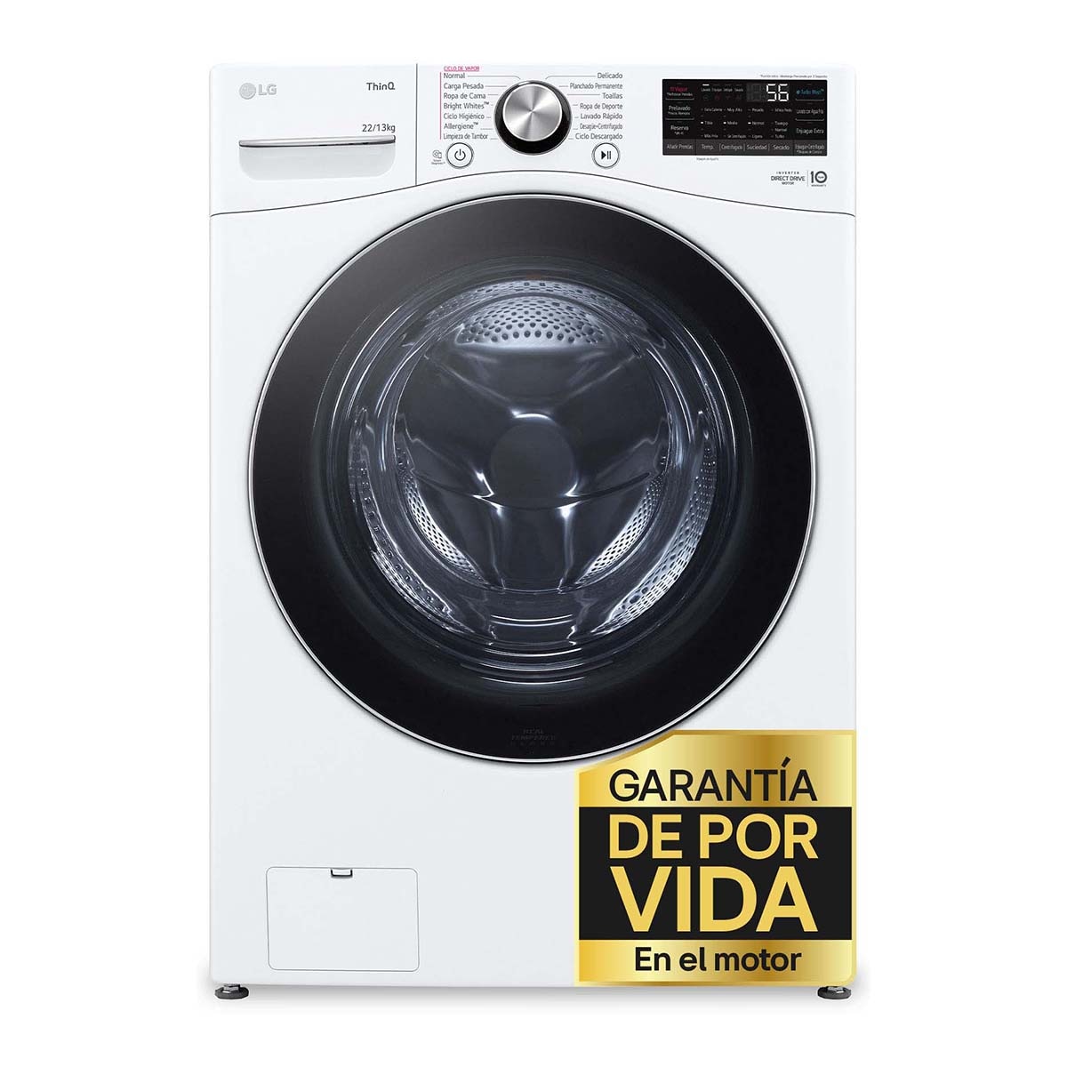 LG - Lavadora LG 20 kg - 1.000 rpm - F0P3CYV2W (Reacondicionado Grado D).