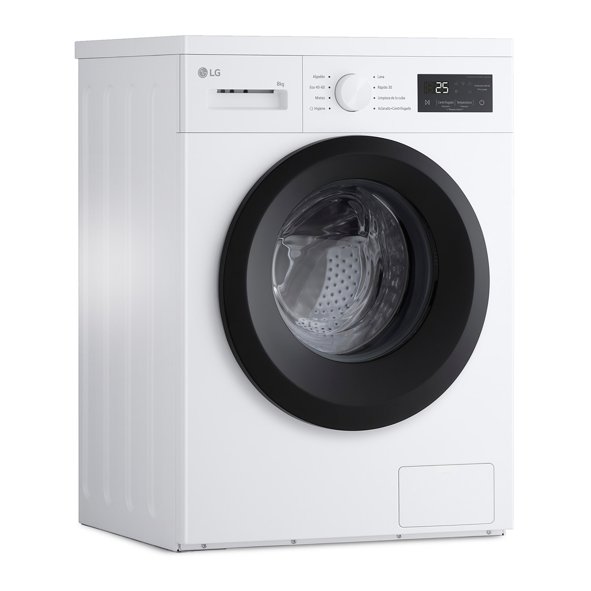 LG - Lavadora 8kg 1400rpm, Clasificación A, Blanca, Fondo reducido 47cm, Serie 100 - F4A10S8NWK (Reacondicionado Grado C).