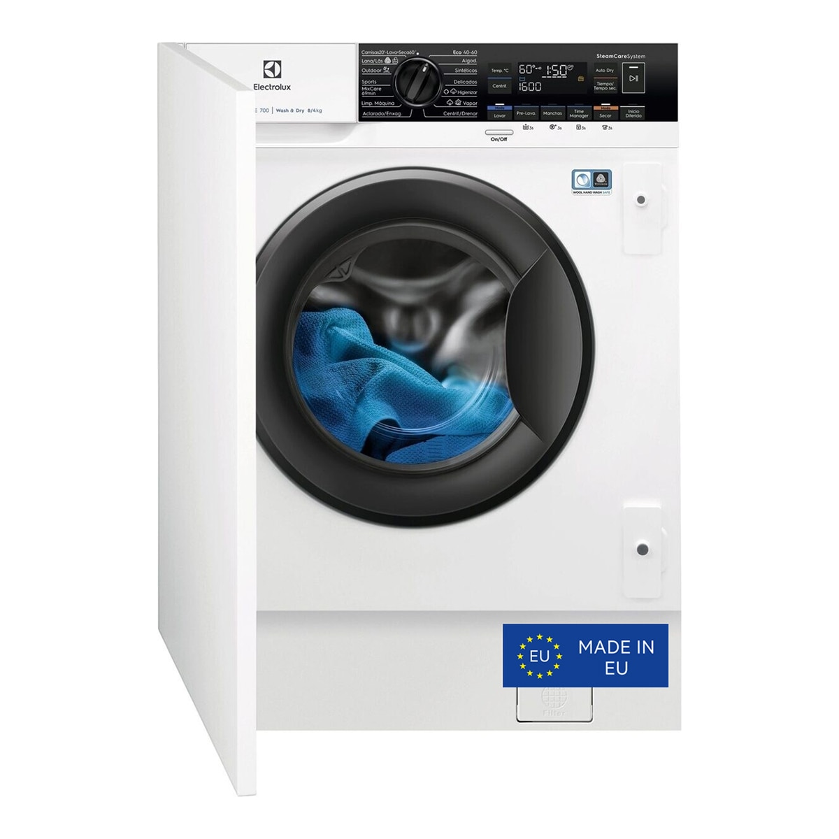 Electrolux - Lavadora secadora integrable Electrolux 8 kg - 1.600 rpm - EN7W3866OF (Reacondicionado Grado C).