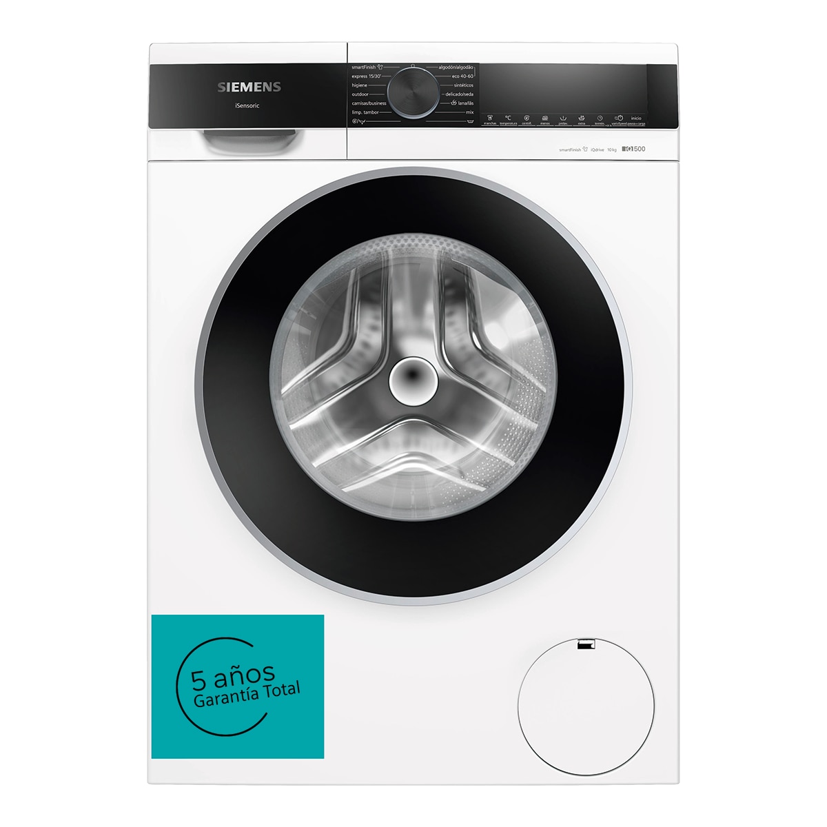 Siemens - Lavadora Siemens iQ500 10 kg-1.600 rpm, SmartFinish, AntiManchas - WG56G2Z1ES (Reacondicionado Grado C).