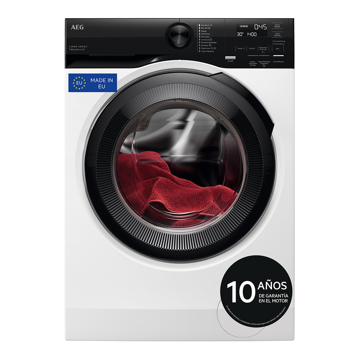 AEG - Lavadora AEG 10,5 kg - 1400 rpm - LFE6G54H4B (Reacondicionado Grado D).