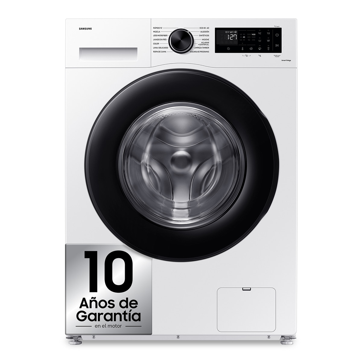 Samsung - Lavadora Samsung 9 kg - 1.400 rpm Tecnología Ecobubble Clase A Blanca WW90CGC04DAEEC (Reacondicionado Grado C).