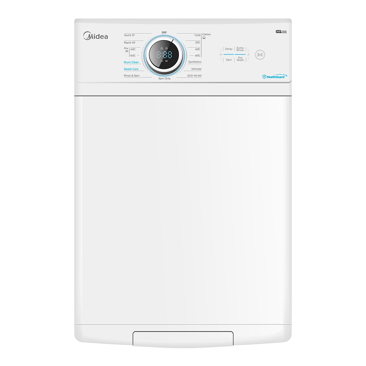 Midea - Lavadora carga superior Midea 7 kg - 1200 rpm - MF100T70BA10WES (Reacondicionado Grado D).