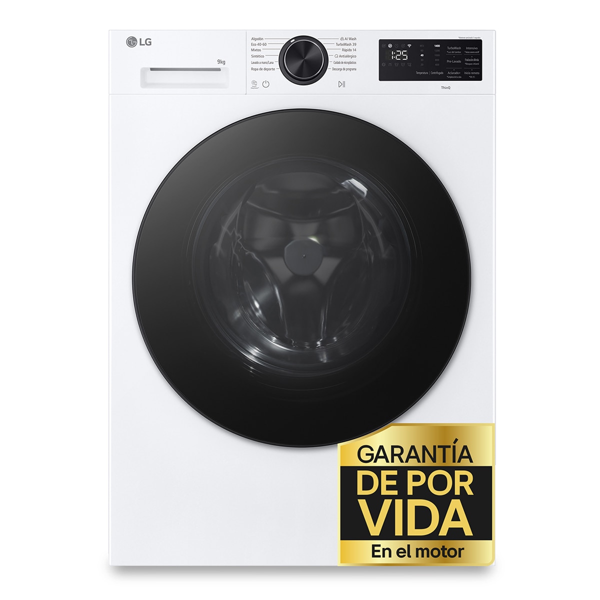 LG - Lavadora LG 11 kg - 1400 rpm, AI Direct Drive, TurboWash 360º - F4X5011TLB (Reacondicionado Grado C).