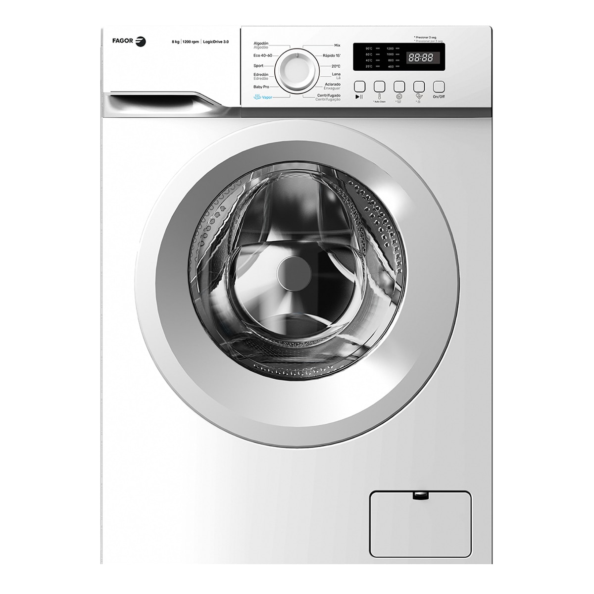 Fagor - Lavadora Fagor 8 kg-1.200 rpm, Motor Inverter - 3FE-8712 (Reacondicionado Grado D).