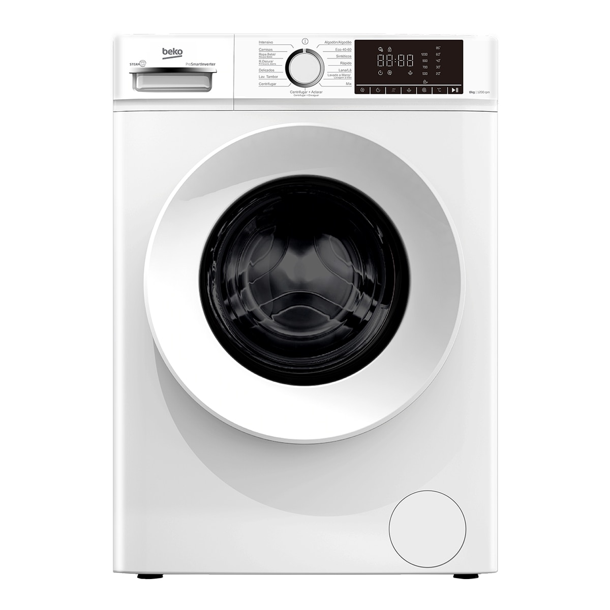 Beko - Lavadora Beko 8 Kg - 1200 rpm, función Vapor - B1XW862WSPT (Reacondicionado Grado C).