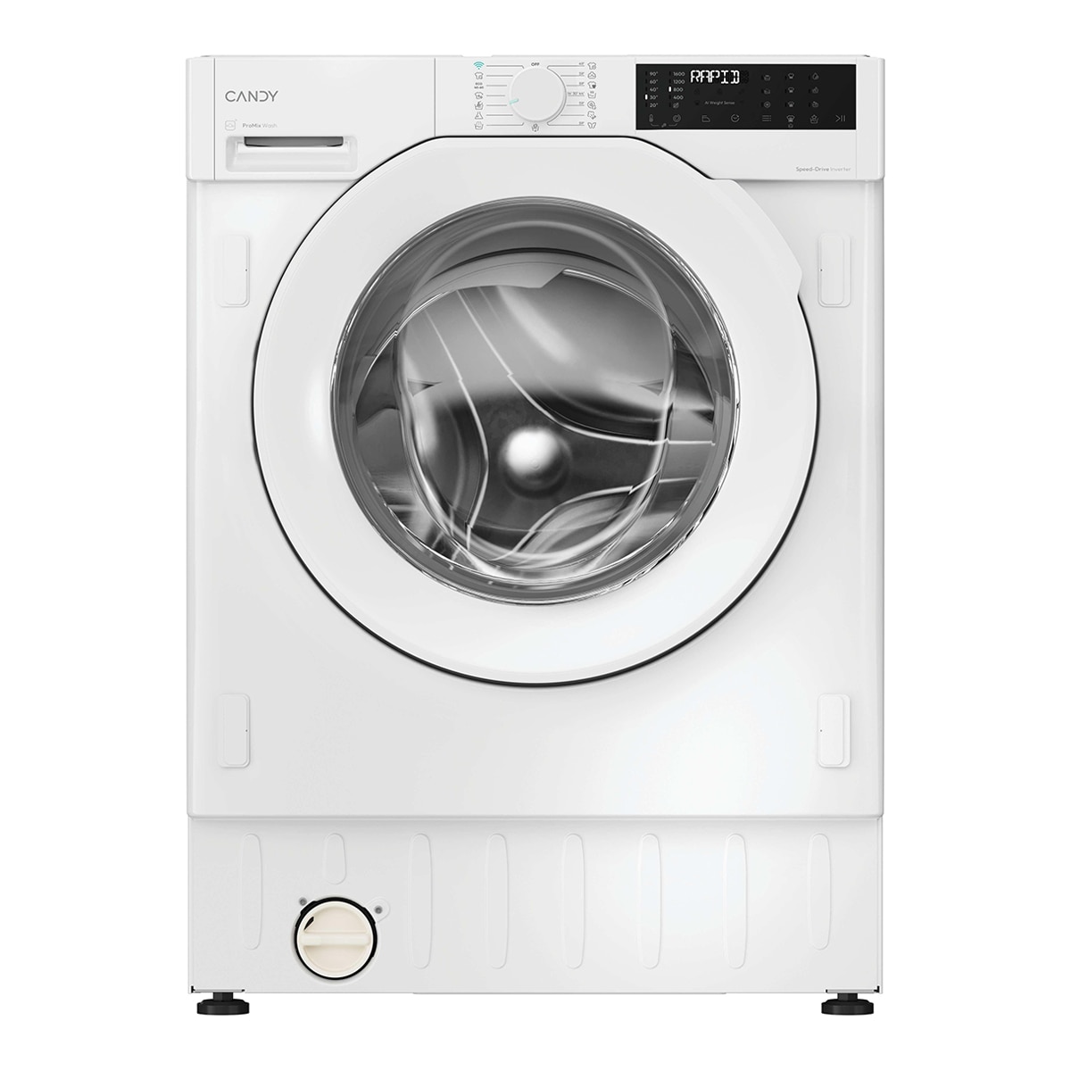 Candy - Lavadora Integrable Candy 8 kg-1.600 rpm, Pro-Wash 400, Vapor, Motor Inverter - BC4S68M6D8J-S (Reacondicionado Grado C).