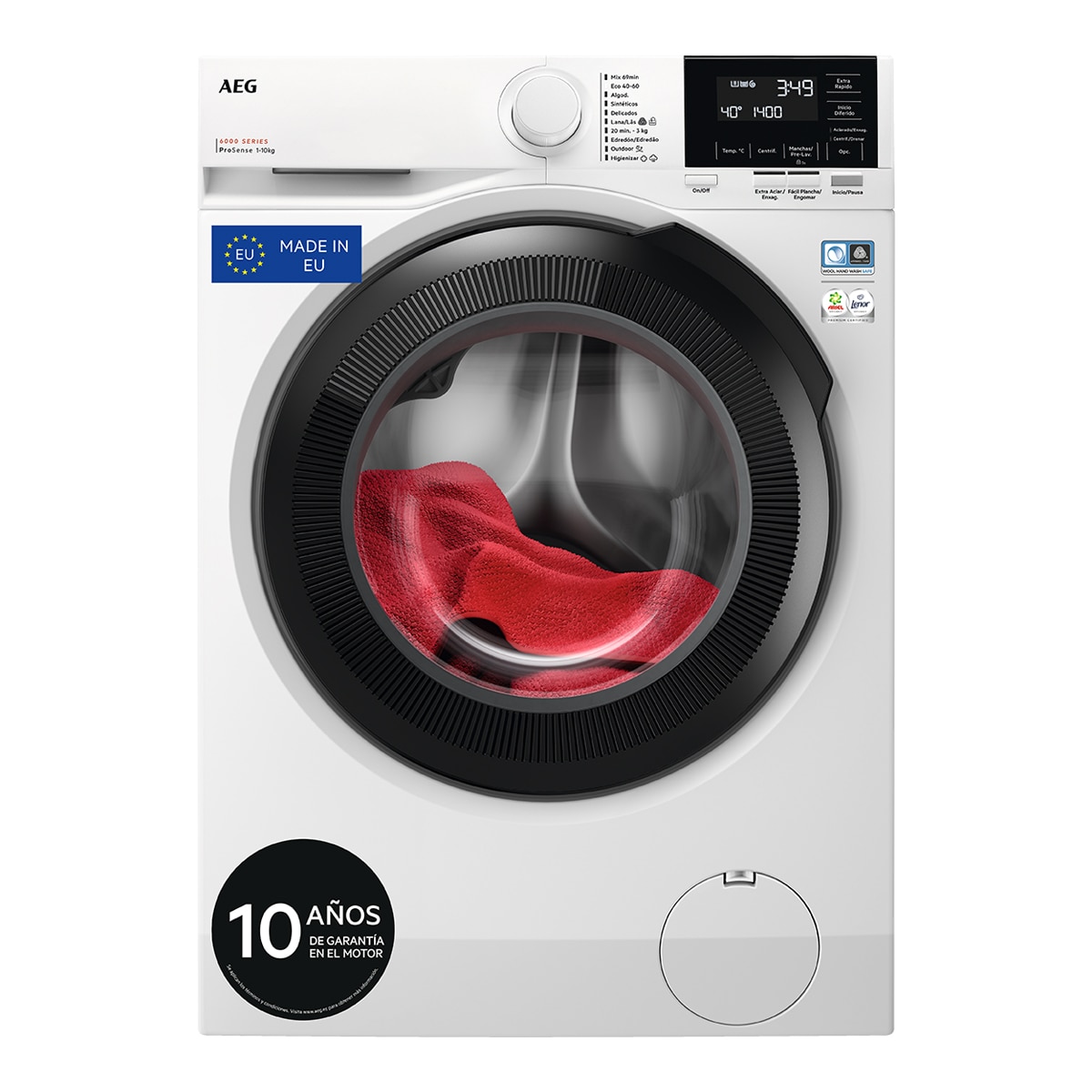 AEG - Lavadora AEG 10 kg - 1400 rpm - LFR6114O4B (Reacondicionado Grado D).