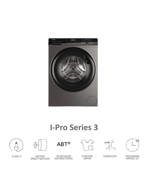 Lavadora Haier 9 kg / 1.400 rpm I-Pro Series 3 - HW90-B14939S8-IB (Reacondicionado Grado C) - Inox Inox-5