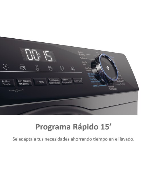 Lavadora Haier 9 kg / 1.400 rpm I-Pro Series 3 - HW90-B14939S8-IB (Reacondicionado Grado C) - Inox Inox-7