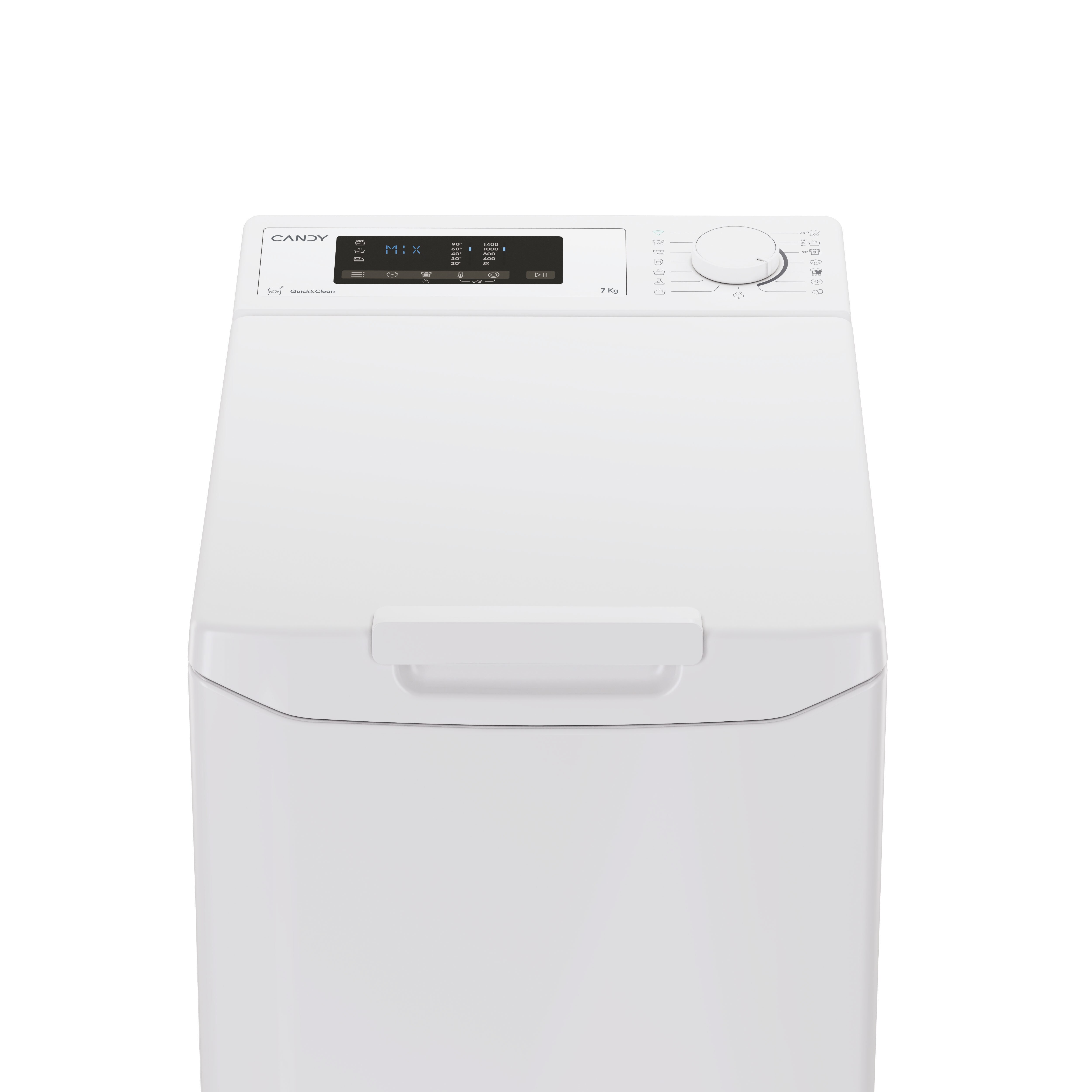 Lavadora carga superior Candy 7 kg / 1400 rpm ProWash 300 - TCA473D3-S (Reacondicionado Grado D) - Blanco Blanco-3
