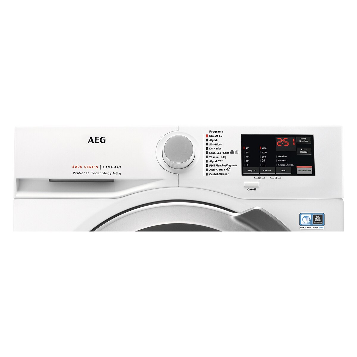 Lavadora AEG 8 kg / 1.200 rpm Vapor - LFA6I8275A (Reacondicionado Grado D) - Blanco Blanco-3
