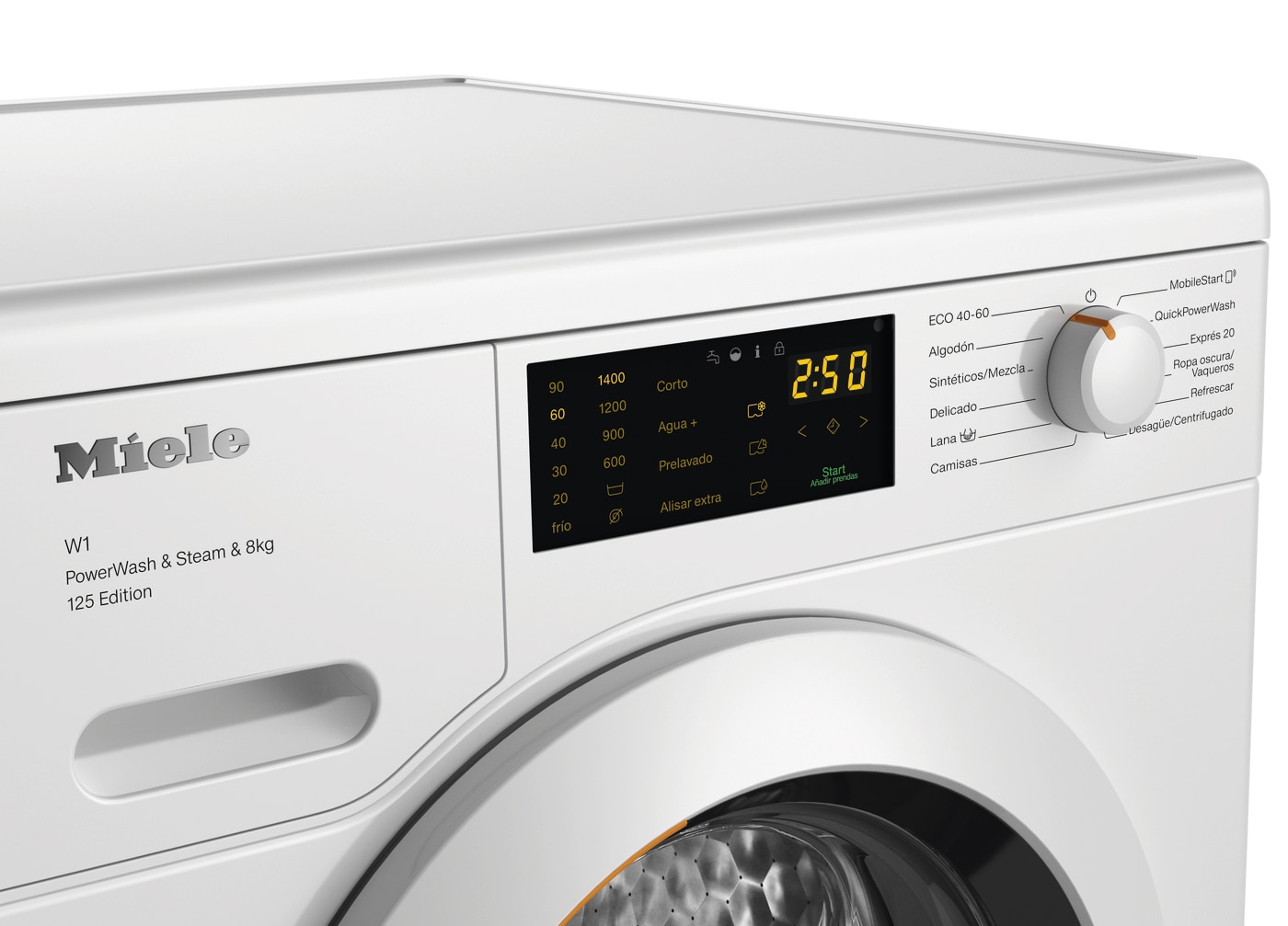 Lavadoras Miele 8 kg / 1.400 rpm, SteamCare y PowerWash - WCB380WCS E LW (Reacondicionado Grado D) - Blanco Blanco-4