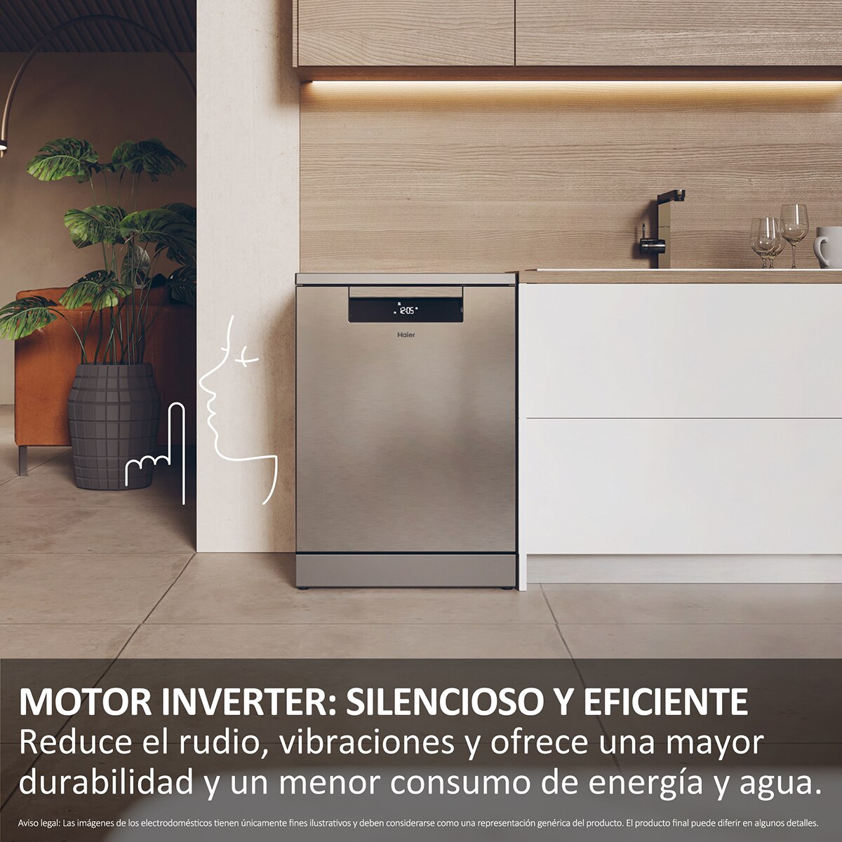 Thumbnail 5 de Haier XF 6C2M1PX lavavajillas 16 servicios 60 cm
