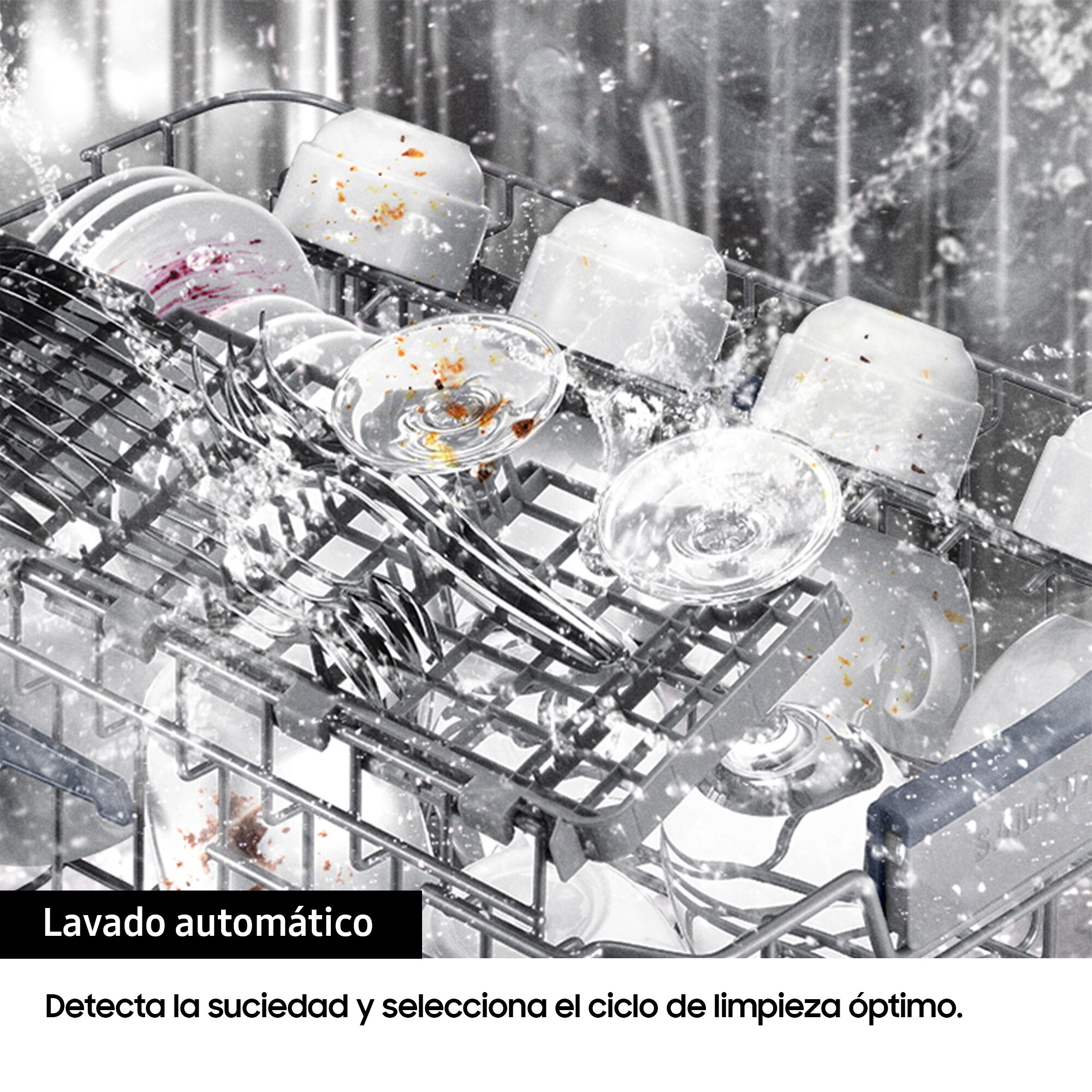 Lavavajillas Samsung 10 servicios, Bandeja Cubiertos, 45 cm - DW50R4070FW/EC (Reacondicionado Grado D) - Blanco Blanco-7