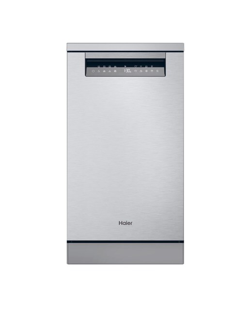 Haier - Lavavajillas Haier 11 Servicios, Wi-Fi, Tercera bandeja, 45 cm - XF1C3TB1FX (Reacondicionado Grado C).