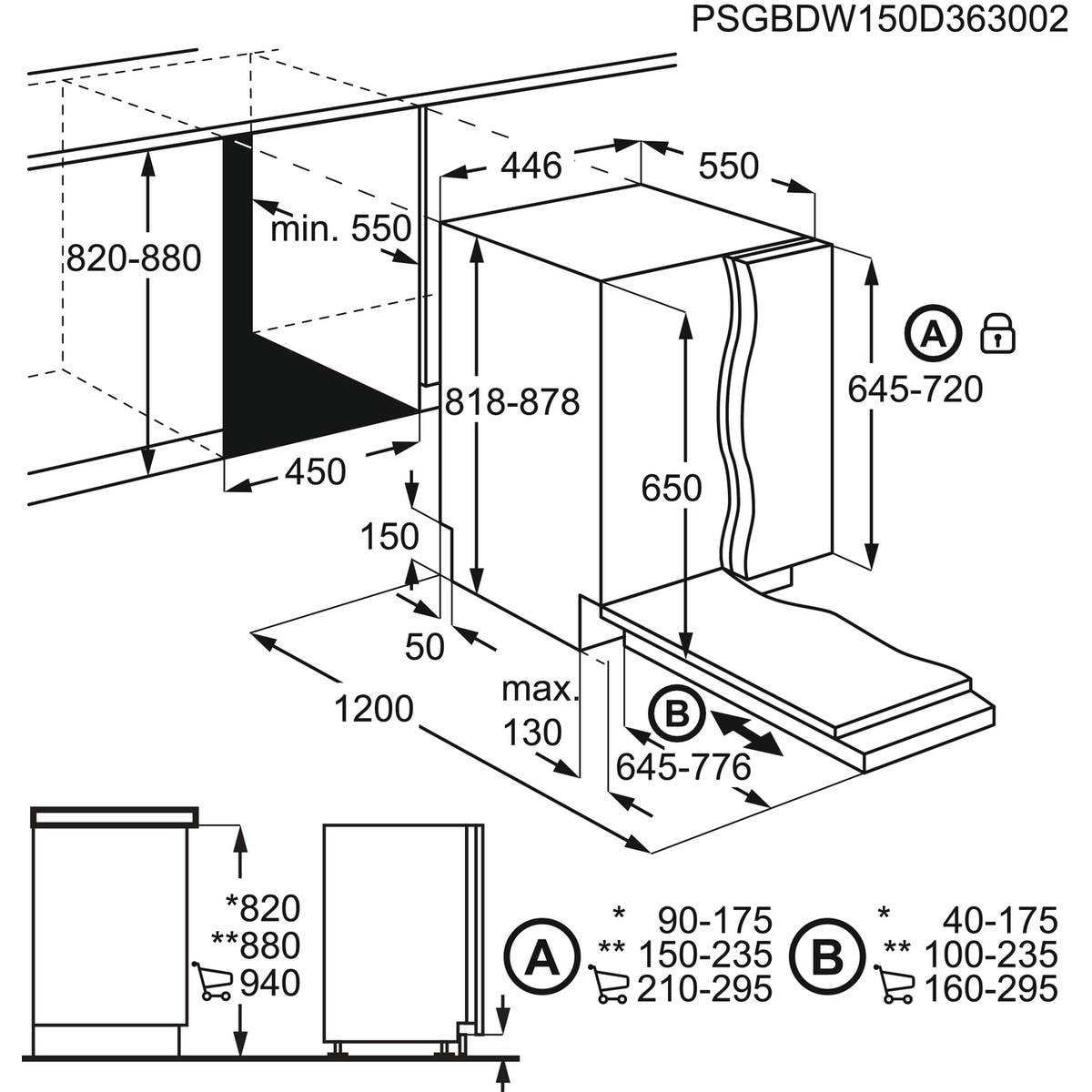 Lavavajillas integrable AEG 9 servicios, 7 programas, 45 cm - FSE62417P (Reacondicionado Grado D) 9