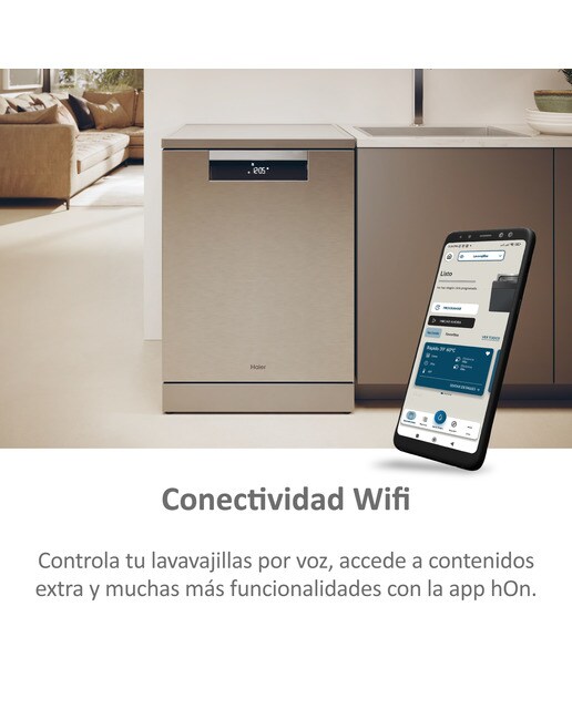 Lavavajillas Haier 16 servicios, 60 cm con WIFI I-PRO SHINE - XF 6B2M3PX (Reacondicionado Grado C) - Inox Inox-6
