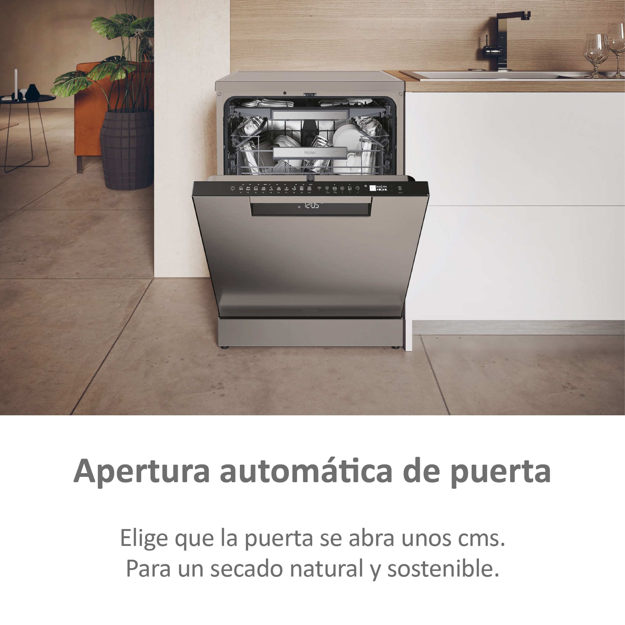 Lavavajillas Haier 15 servicios, 3º bandeja, 60 cm con WIFI I-PRO SHINE - XF 5C4M1X (Reacondicionado Grado C) - Inox Inox-9