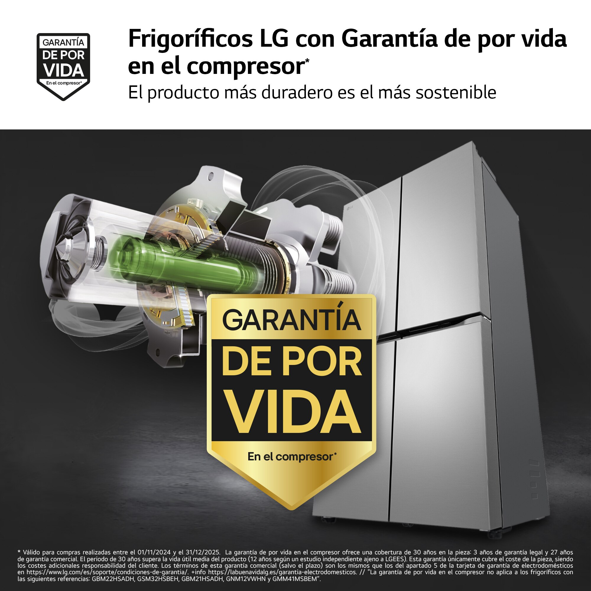 Thumbnail 3 de LG GMB860PYDE frigorífico americano 530 l