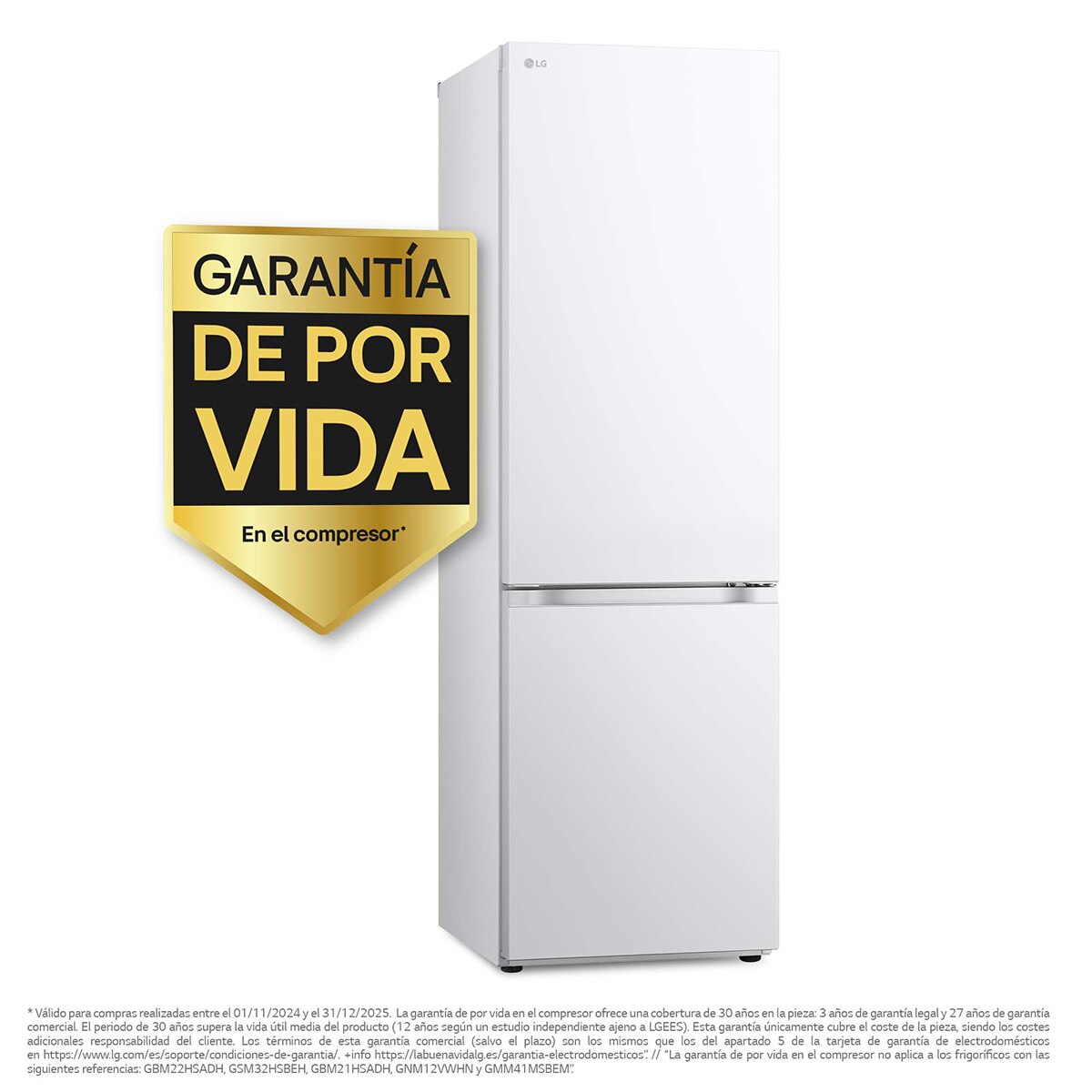 Thumbnail 2 de LG GBV21L0ESW Frigorífico combi 344 l Door Cooling+ 186 cm