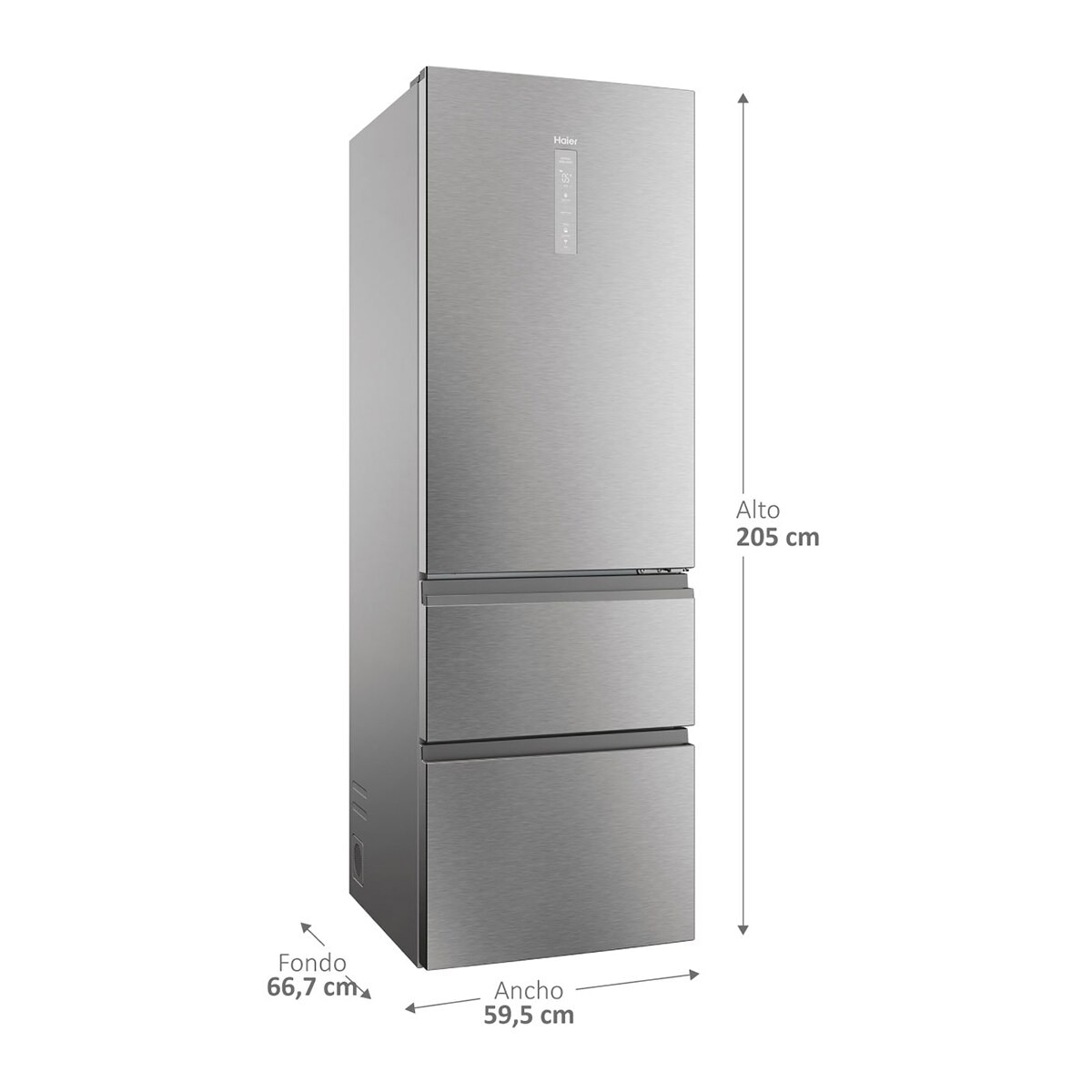 Frigorífico Combi Haier Total No Frost 3D 60 Series 7 Pro - HTW7620ANMG (Reacondicionado Grado D) Inox-5