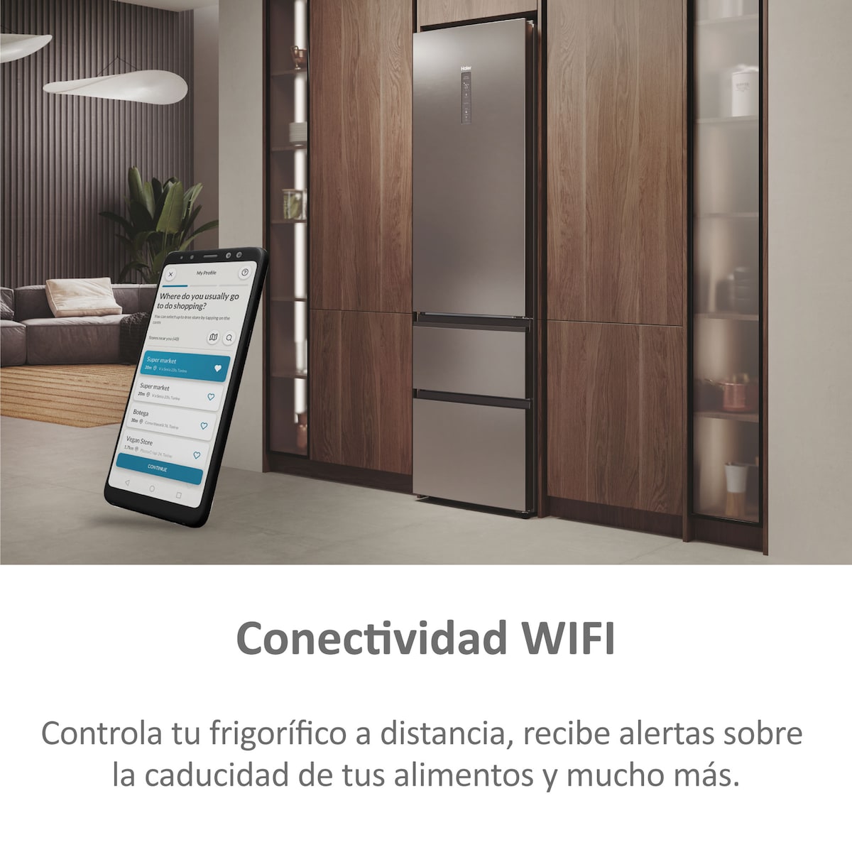 Frigorífico Combi Haier Total No Frost 3D 60 Series 7 Pro - HTW7620ANMG (Reacondicionado Grado D) Inox-8