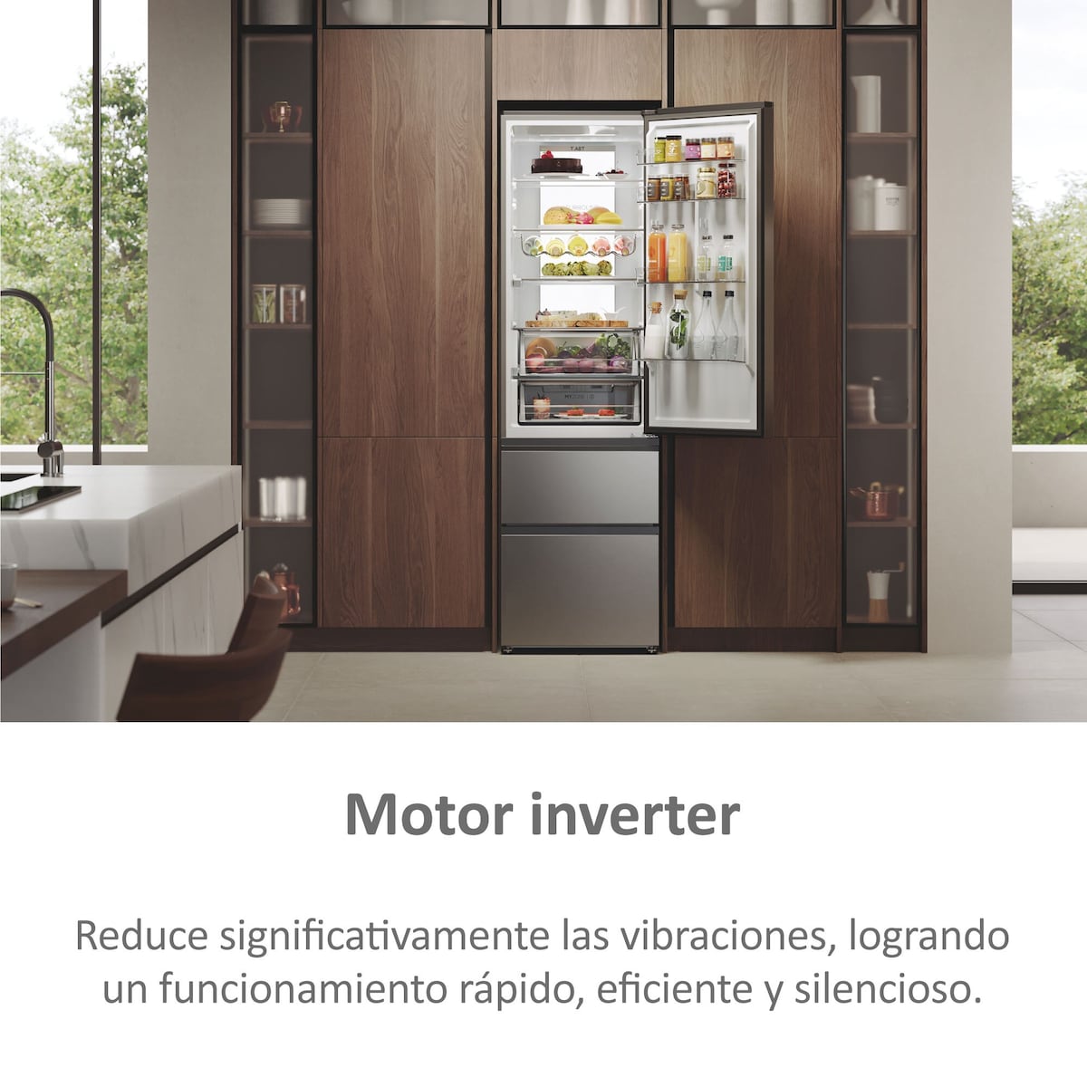 Frigorífico Combi Haier Total No Frost 3D 60 Series 7 Pro - HTW7620ANMG (Reacondicionado Grado D) Inox-10