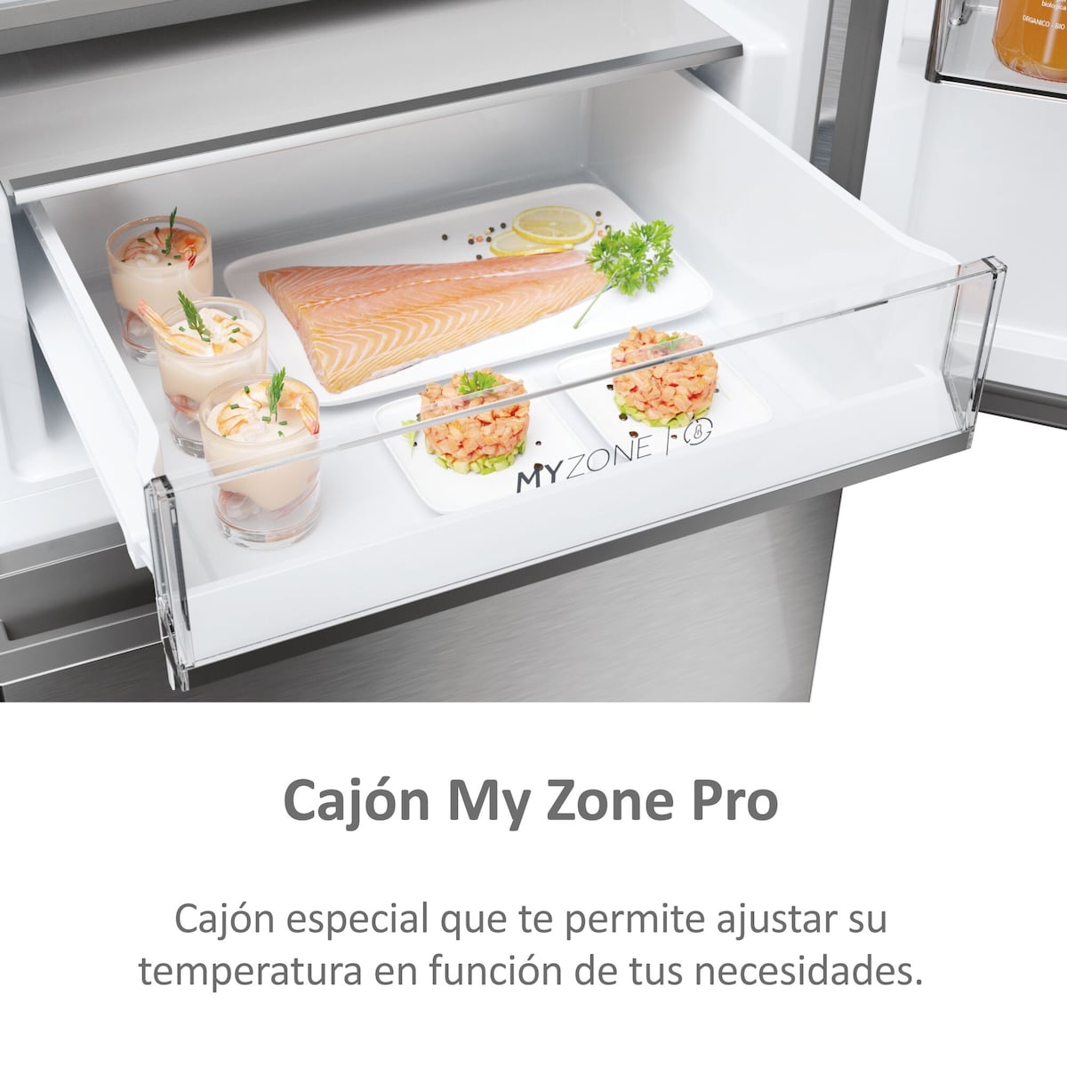Frigorífico Combi Haier Total No Frost 3D 60 Series 7 Pro - HTW7620ANMG (Reacondicionado Grado D) Inox-11