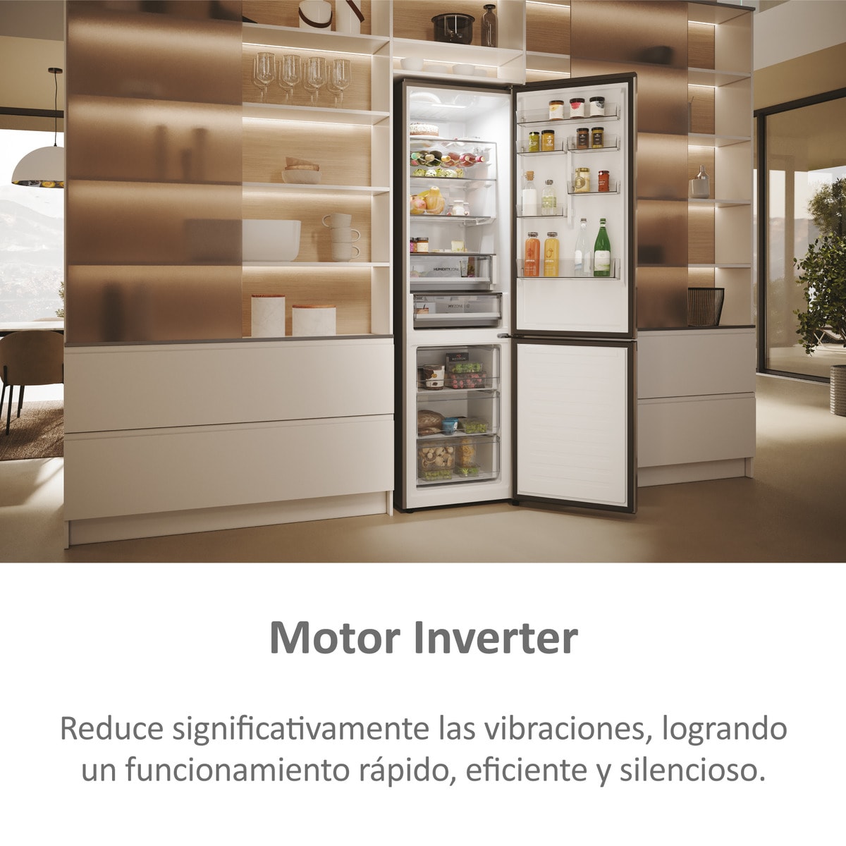 Frigorífico Combi Haier Total No Frost con WIFI 2D 60 Series 5 - HDPW5620CNPK (Reacondicionado Grado B) Inox-10