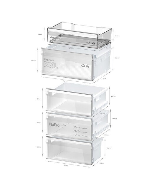 Frigorífico combi Bosch No frost, cajón VitaFresh - KGN392ICF (Reacondicionado Grado D) - Acero Inox Acero Inox-4